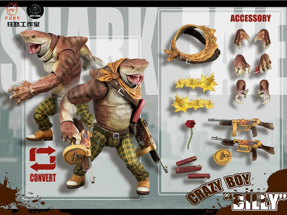 Fury Toys 1/12 Scale 8-Inch Abyss Force Arthur Gypsy Billy Action Figure - Collectible Model for Display, Photography & Cosplay Scenes
