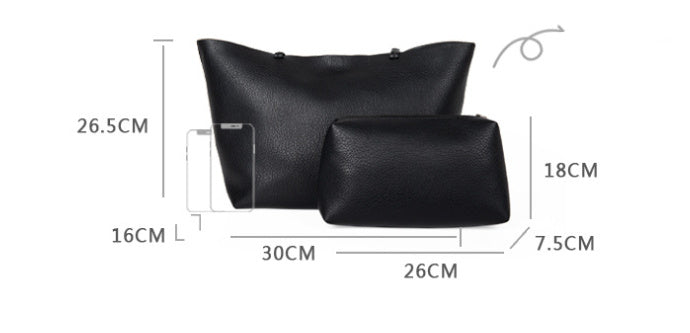 Vegan Leather Large Capacity Tote Bag - Soft Shoulder & Underarm Handbag for Women | Perfect for Work, Travel & Everyday Use