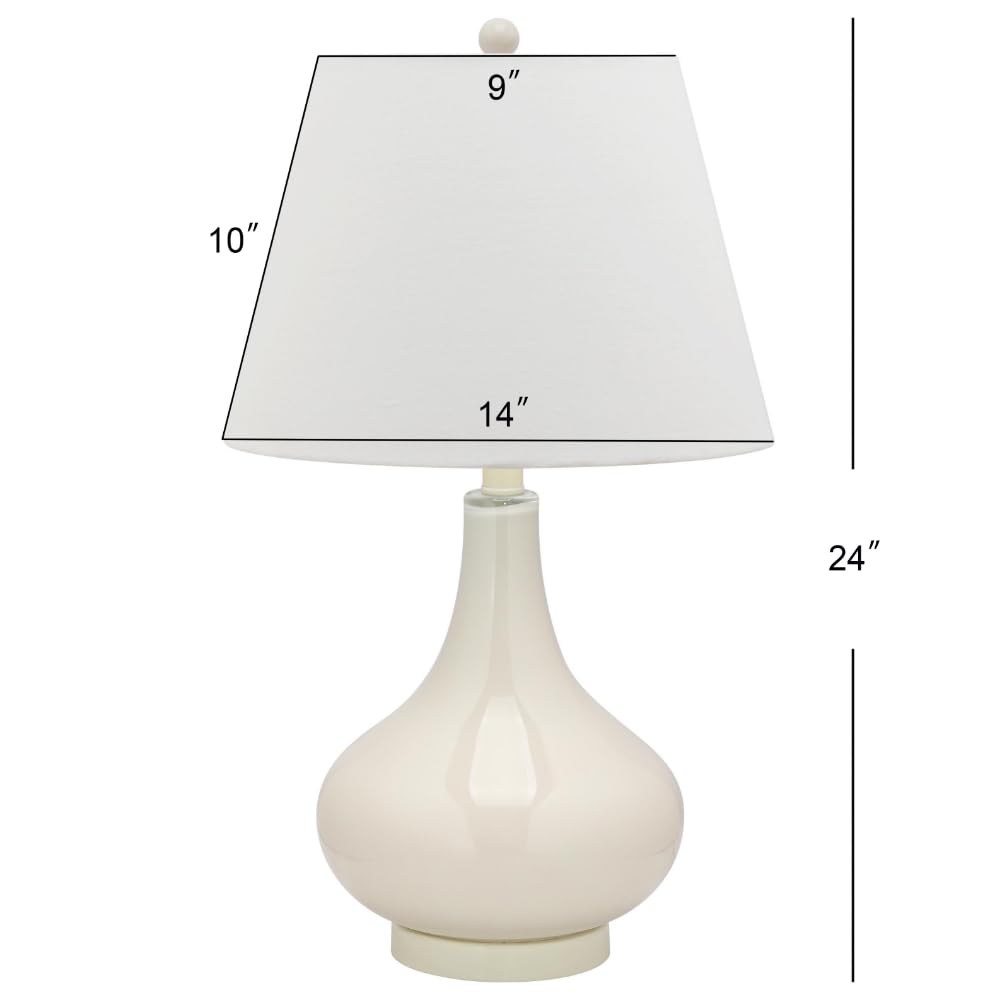 SAFAVIEH Amy Modern White Gourd Glass Table Lamp Set of 2 - 24