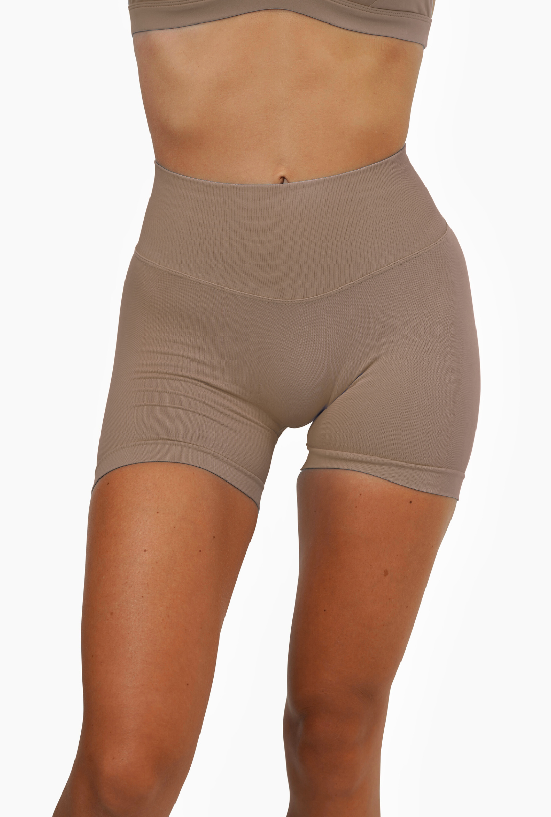 RECOIL High Waist Scrunch Butt Lifting Workout Shorts for Women - Coffee | Gym, Yoga, Running & Lounge Wear