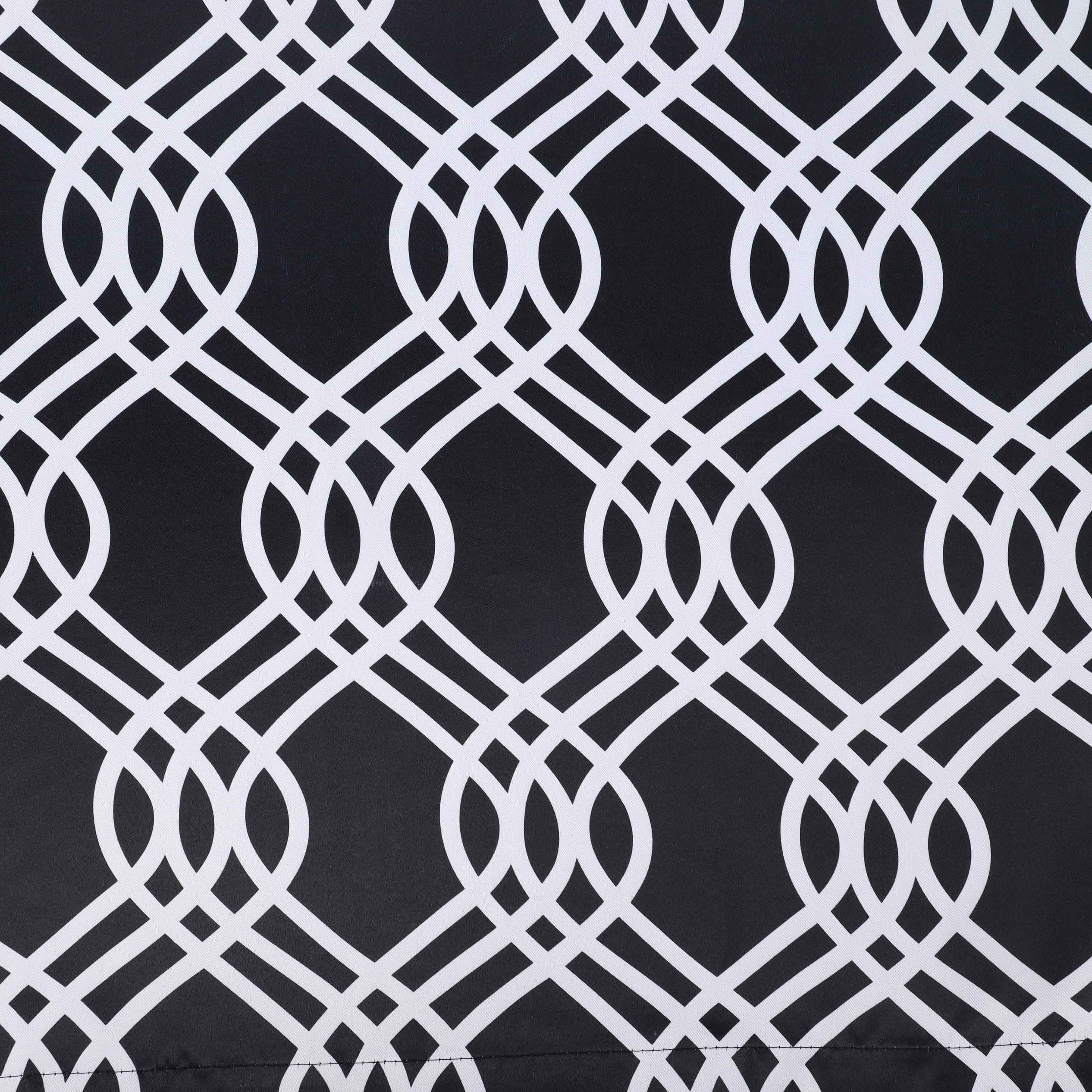 Blackout Curtains for Bedroom - Washable Room Darkening Ribbon Trellis Curtain Panel Set - Perfect for Nursery, Home Theater & Light Sleepers