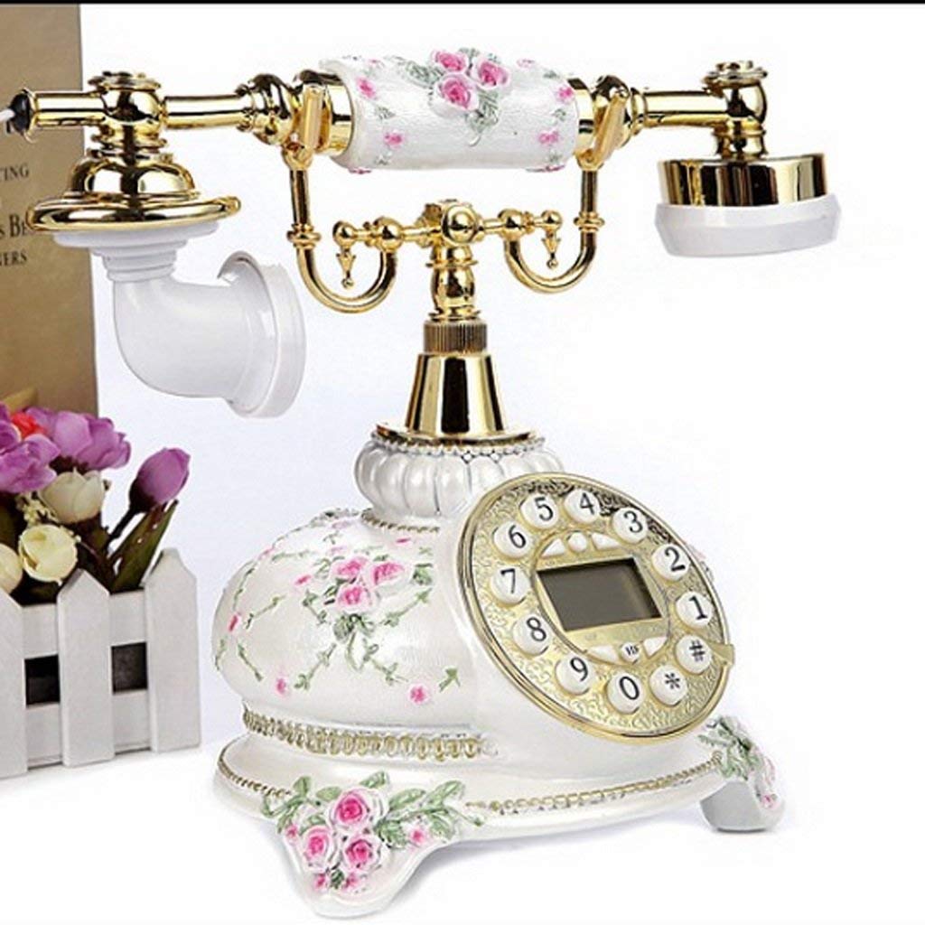 Vintage European Style Retro Telephone with Caller ID Display - Antique Home & Office Decor for Classic Interior Design