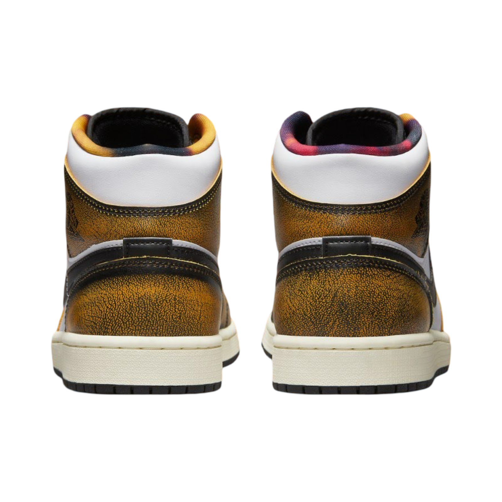 Air Jordan 1 Mid Orange Wear Away Sneakers - Men's Basketball Shoes for Streetwear & Casual Style | Perfect for Urban Fashion & Everyday Wear
