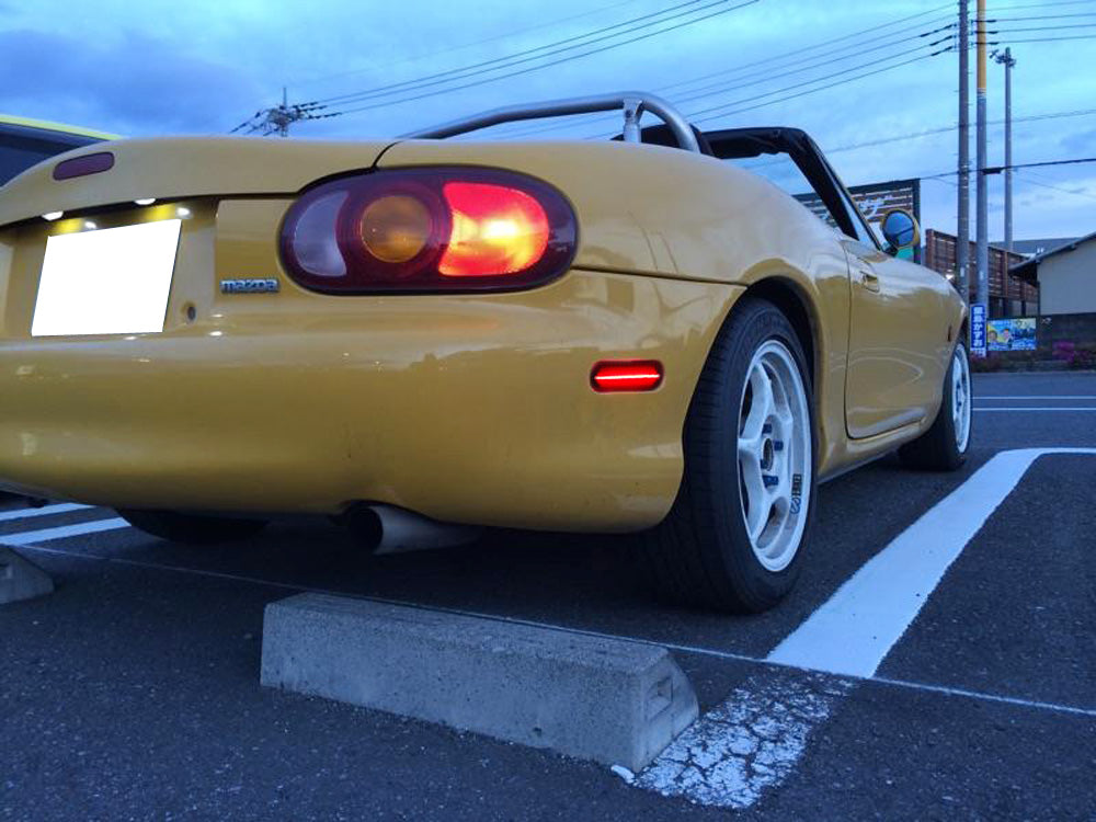 Amber/Red LED Side Marker Lights for 1990-2005 Mazda Miata MX-5 - Clear Lens, Easy Installation - Perfect for Night Driving & Car Customization