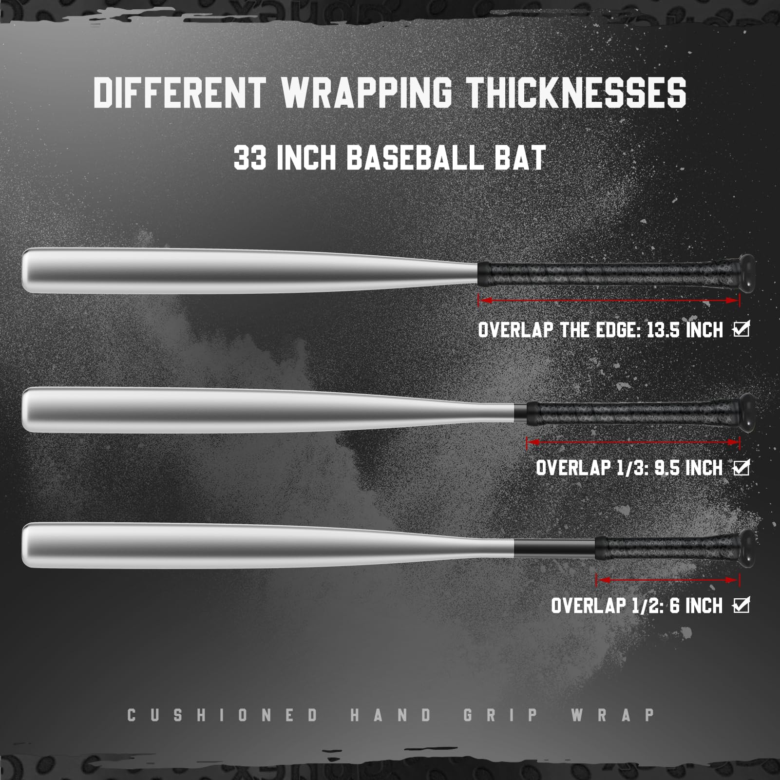 Gonex Pro Feel Baseball Bat Grip Tape - 1.1mm Thick, 40.16'' Length, Full Adhesive Back for Superior Control - Ideal for Baseball & Softball Players (1 or 2 Pack Options) - Perfect for Game Day, Practice & Training Sessions
