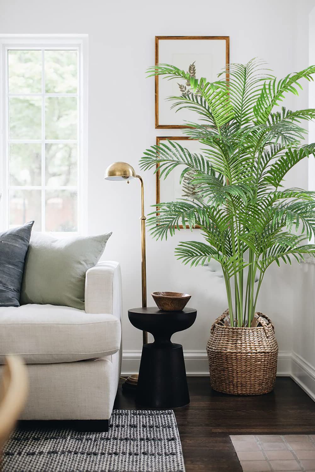 7FT Artificial Areca Palm Tree with 21 Trunks - Real Touch Faux Tropical Plant in Pot for Indoor & Outdoor Decor - Perfect for Home, Office, Living Room, Patio, and Garden Landscaping