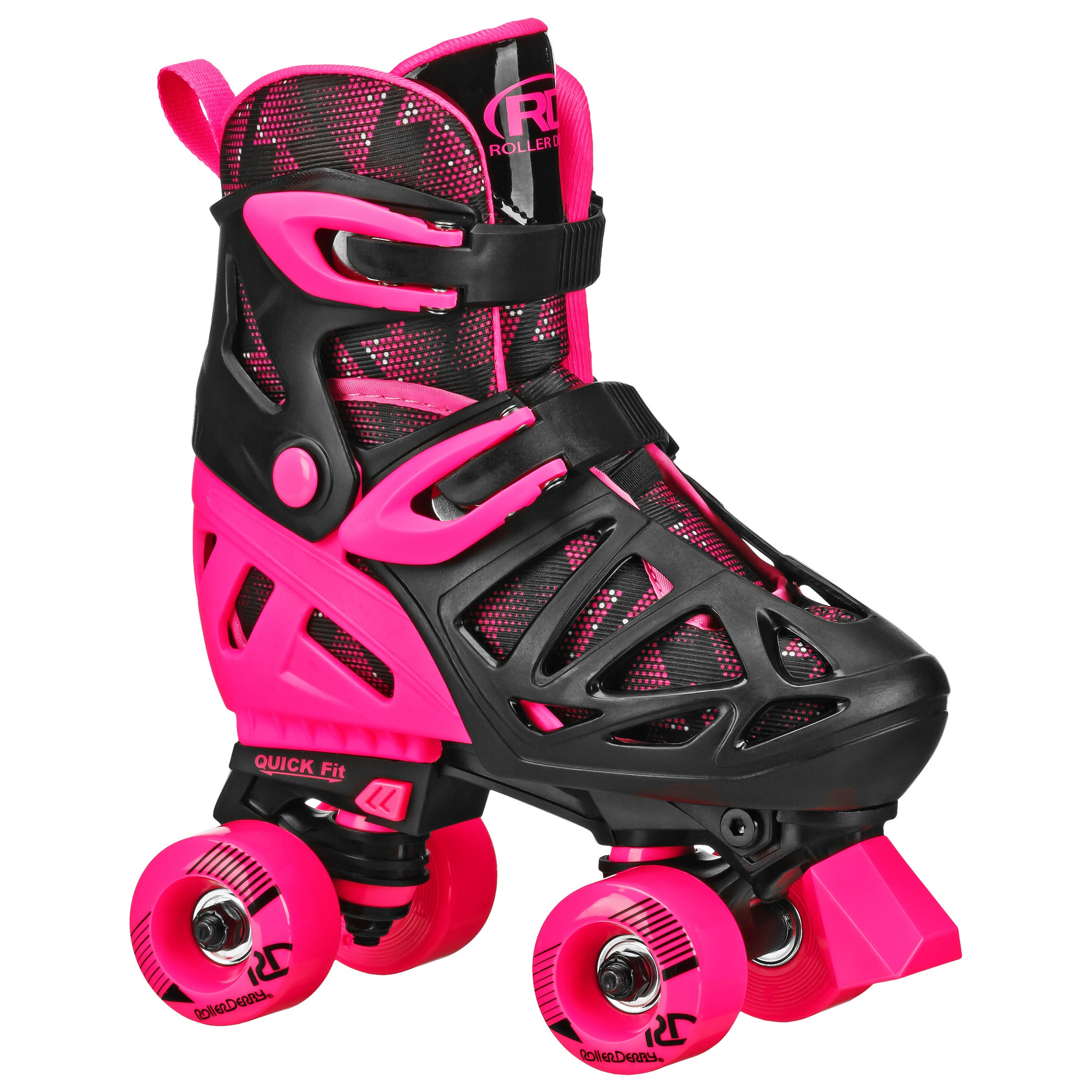 Trac Star Adjustable Roller Skates for Girls - Youth Quad Skates with Light-Up Wheels for Indoor & Outdoor Fun - Perfect for Birthday Gifts, Roller Rinks & Park Adventures
