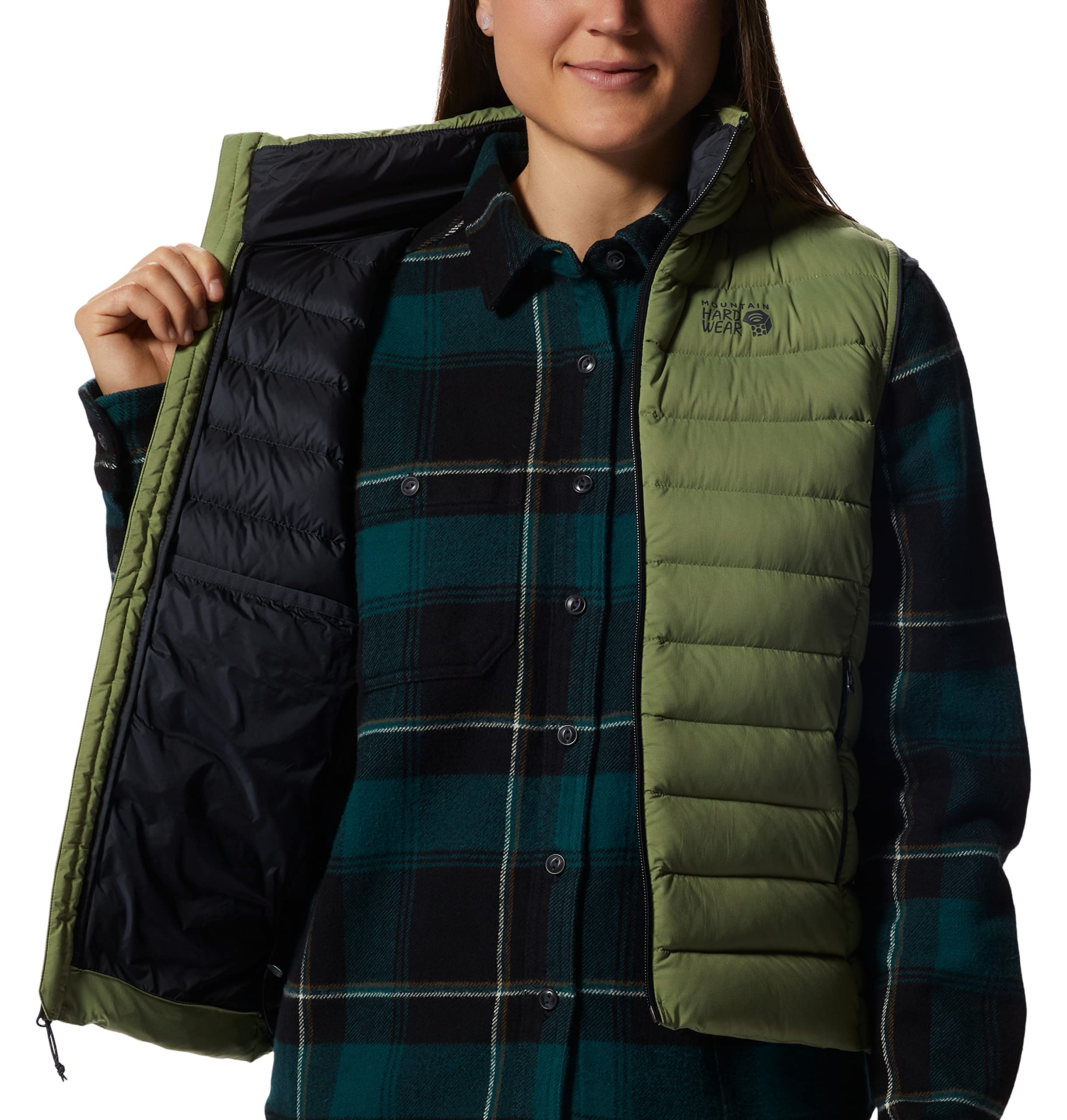 Mountain Hardwear Women's Deloro Down Vest - Lightweight Warm Puffer Jacket for Hiking, Camping & Outdoor Activities | Water-Resistant Insulated Winter Coat