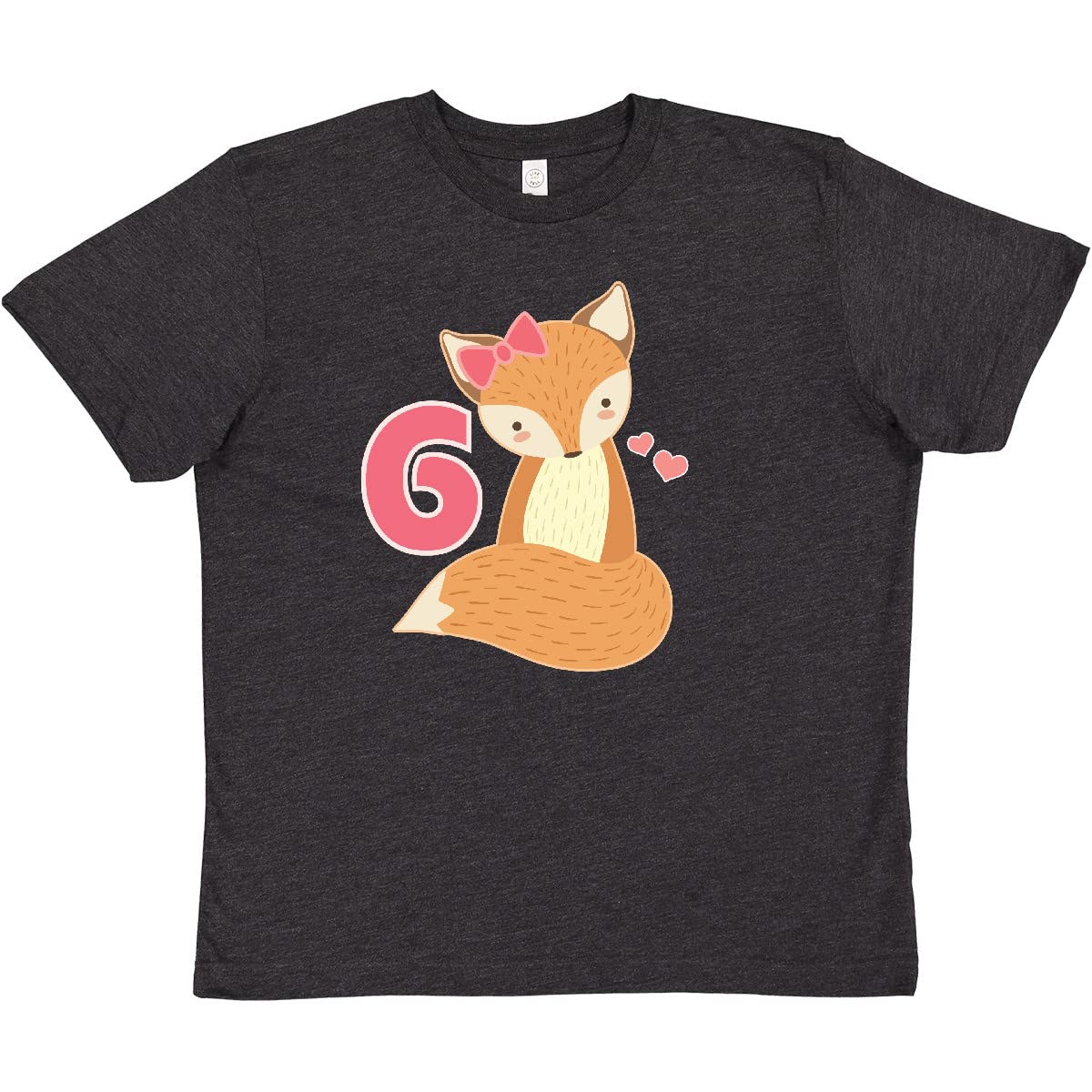 6th Birthday Fox Youth T-Shirt for 6 Year Old Kids | Cute Animal Graphic Tee for Birthday Parties & School Wear