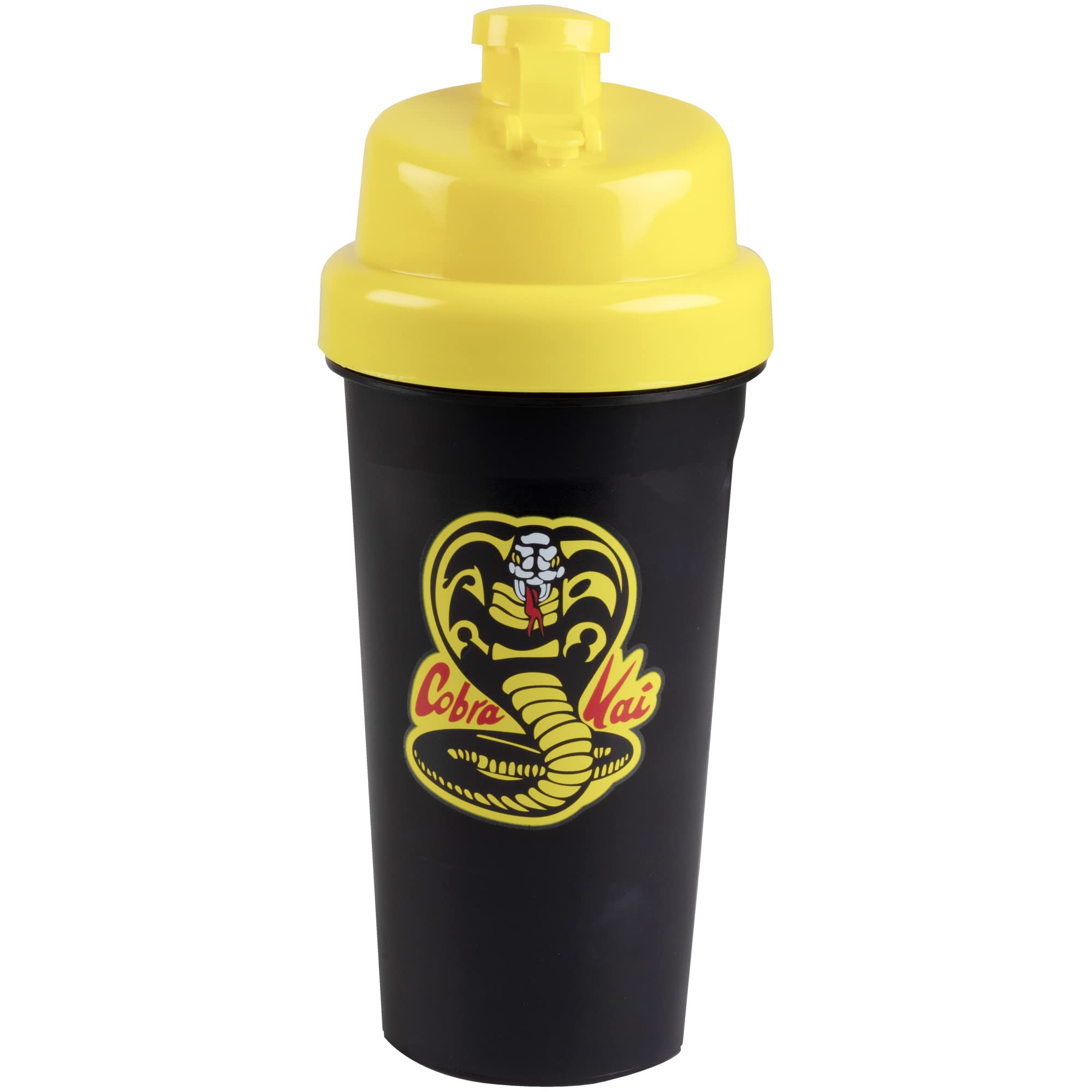 **Cobra Kai 25oz Shaker Bottle with Blender Ball (2-Pack) – Leakproof Flip Top Lid, Measurement Marks – Perfect for Protein Shakes, Smoothies & Sports Drinks – Officially Licensed – Gym, Workout & Fitness Essentials**