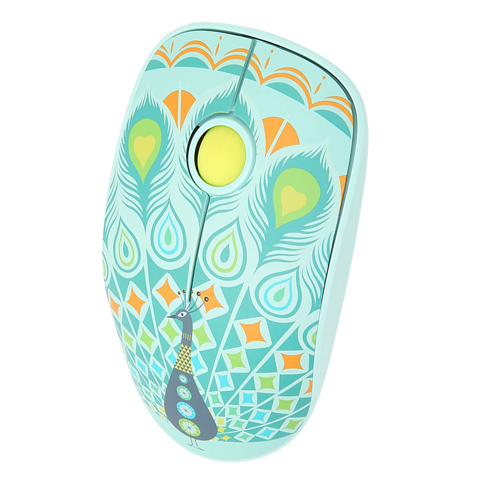 Wireless Gaming Mouse with 2.4GHz Stable Connection & 1500DPI - Peacock Design Ergonomic Mouse for PC, Laptop, Mac - Perfect for Gaming, Office Work & Home Use