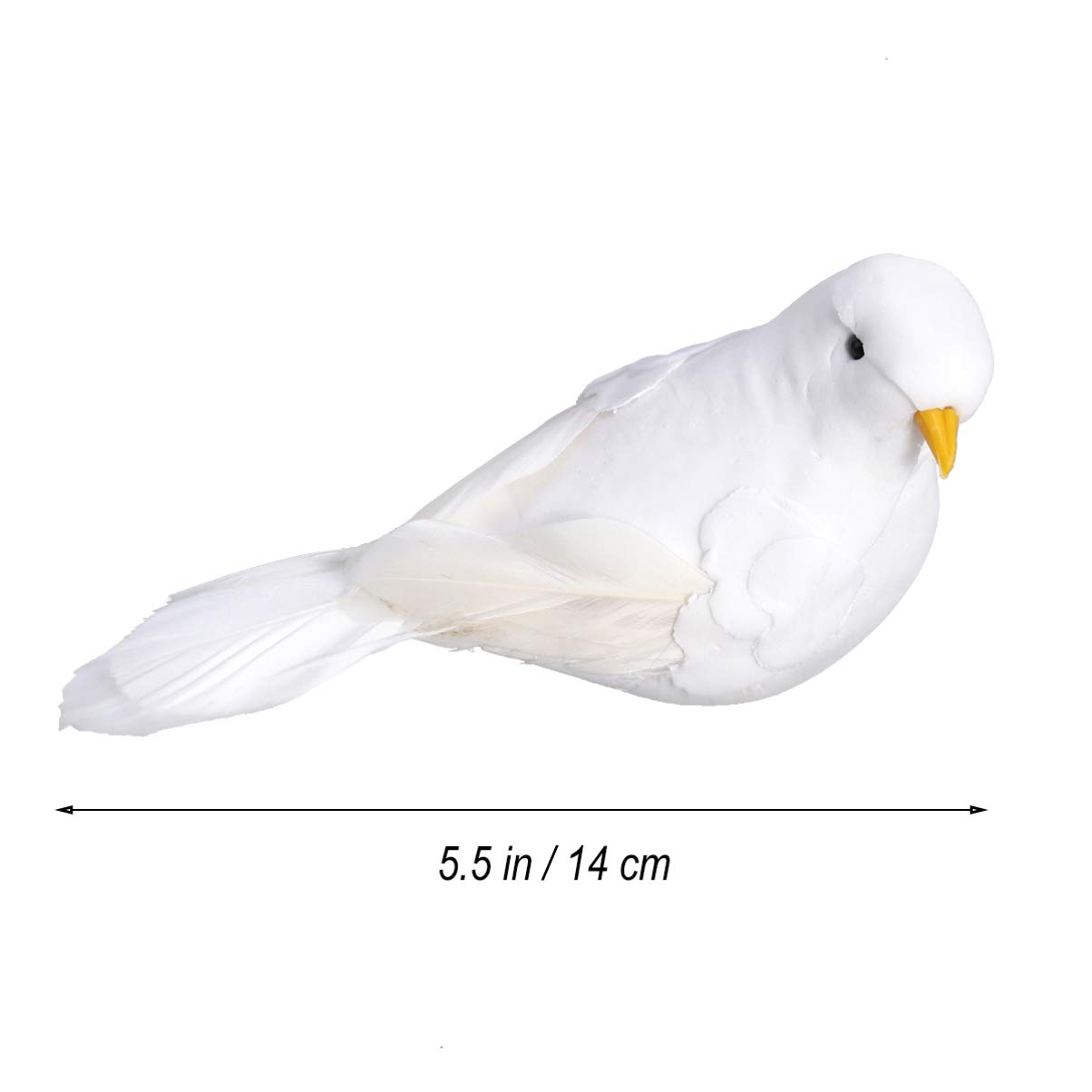 2PCS Cute Artificial Dove & Pigeon Miniature Foam Birds with Clips - Perfect for Bonsai Decor, Home Desk, Garden & Photo Props | FOMIYES Home Decor Accessories | Ideal for Wedding Centerpieces, DIY Crafts & Spring Home Decoration