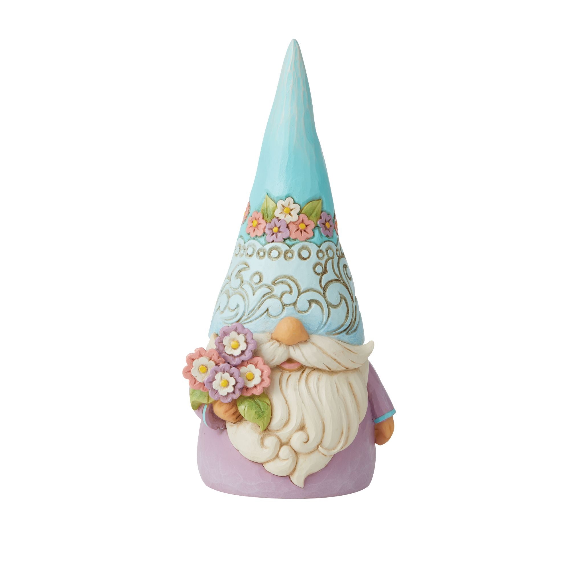 Garden Gnome with Colorful Flowers - Outdoor Decor for Lawn, Patio, and Garden - Perfect for Home and Yard Decoration