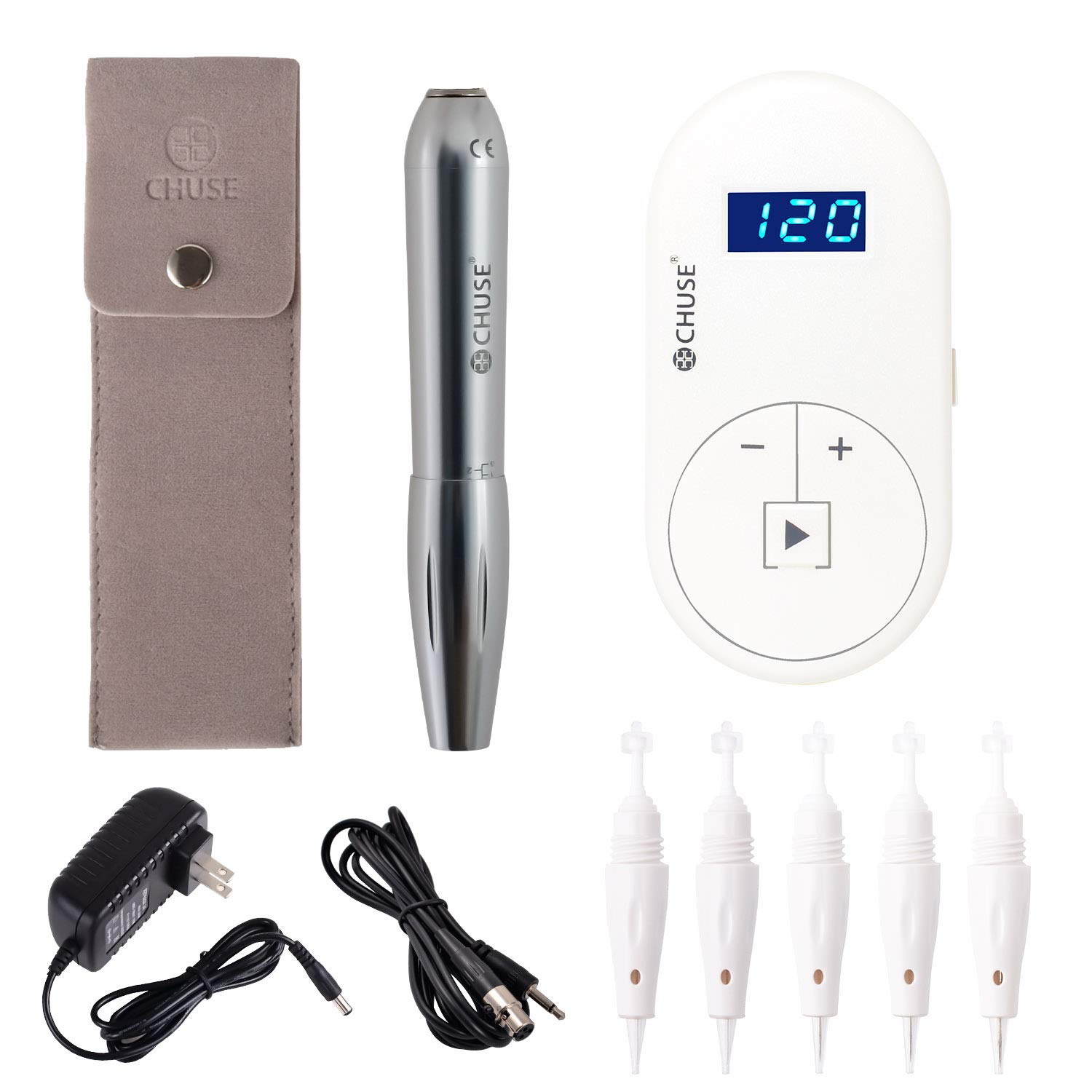 Professional CHUSE C5 Classic Microblading Machine Kit - Permanent Makeup Tattoo Pen for Eyebrows & Eyeliner - Perfect for Salon, Spa & Home Use