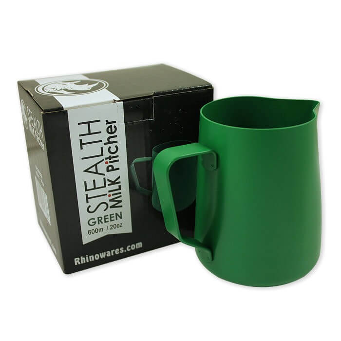 Rhinowares Stealth Milk Jug - Premium Coffee Pour Over Kettle for Baristas & Home Brewing - Perfect for Pour Over Coffee, Tea, and Specialty Drinks at Home or Cafe