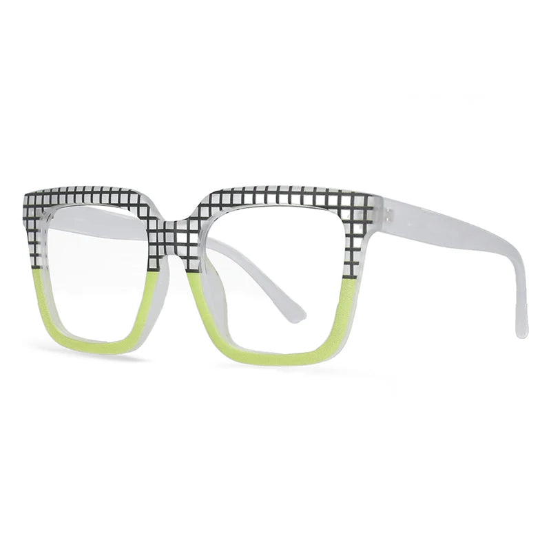 CCspace Women's Full Rim Large Square Reading Glasses R57090 - Stylish & Comfortable for Reading, Working, and Computer Use