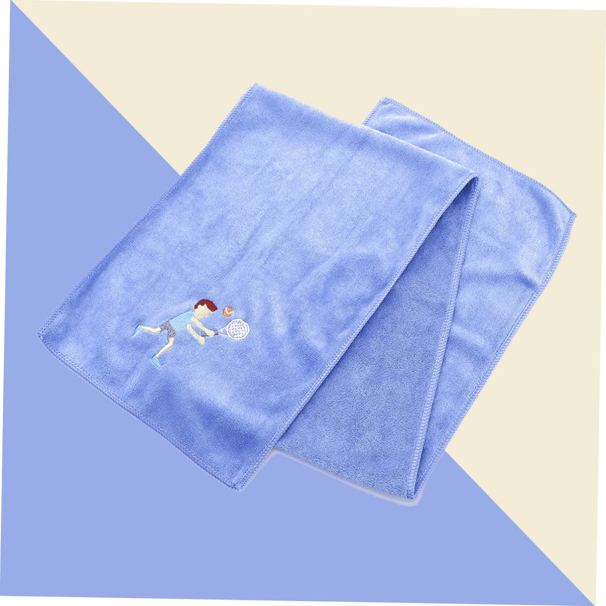 OHPHCALL 2-Pack Blue Microfiber Gym Towels - Quick Dry Sports Towel for Running, Cycling, Workout & Exercise Bikes | Lightweight & Absorbent Fitness Towel for Gym, Yoga & Outdoor Activities