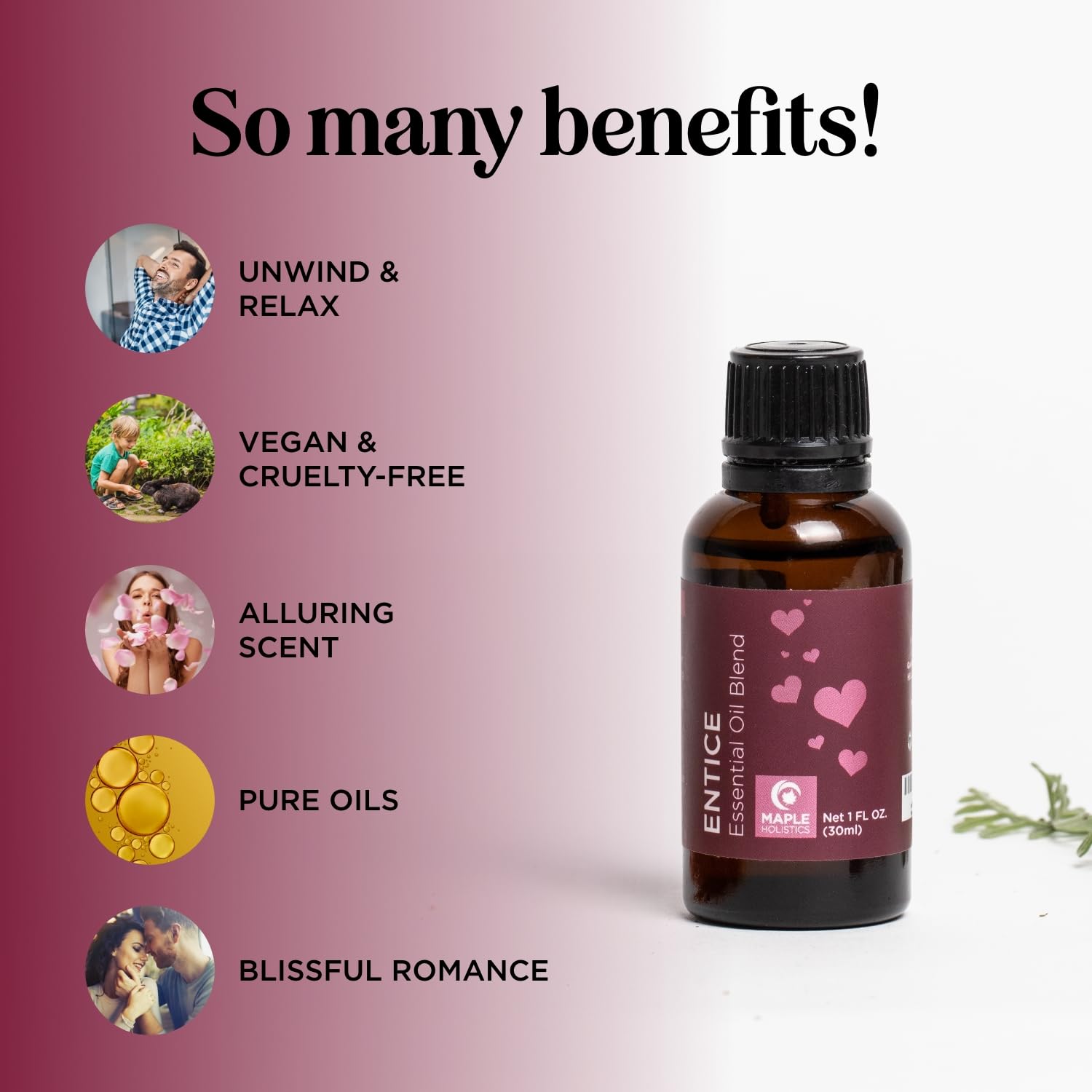 Passionate Romance Essential Oil Blend - Lavender, Palmarosa, Clary Sage & Ylang-Ylang Aromatherapy Oil for Diffusers - Couples Massage & Relaxation Gift Set - Perfect for Date Nights & Romantic Evenings