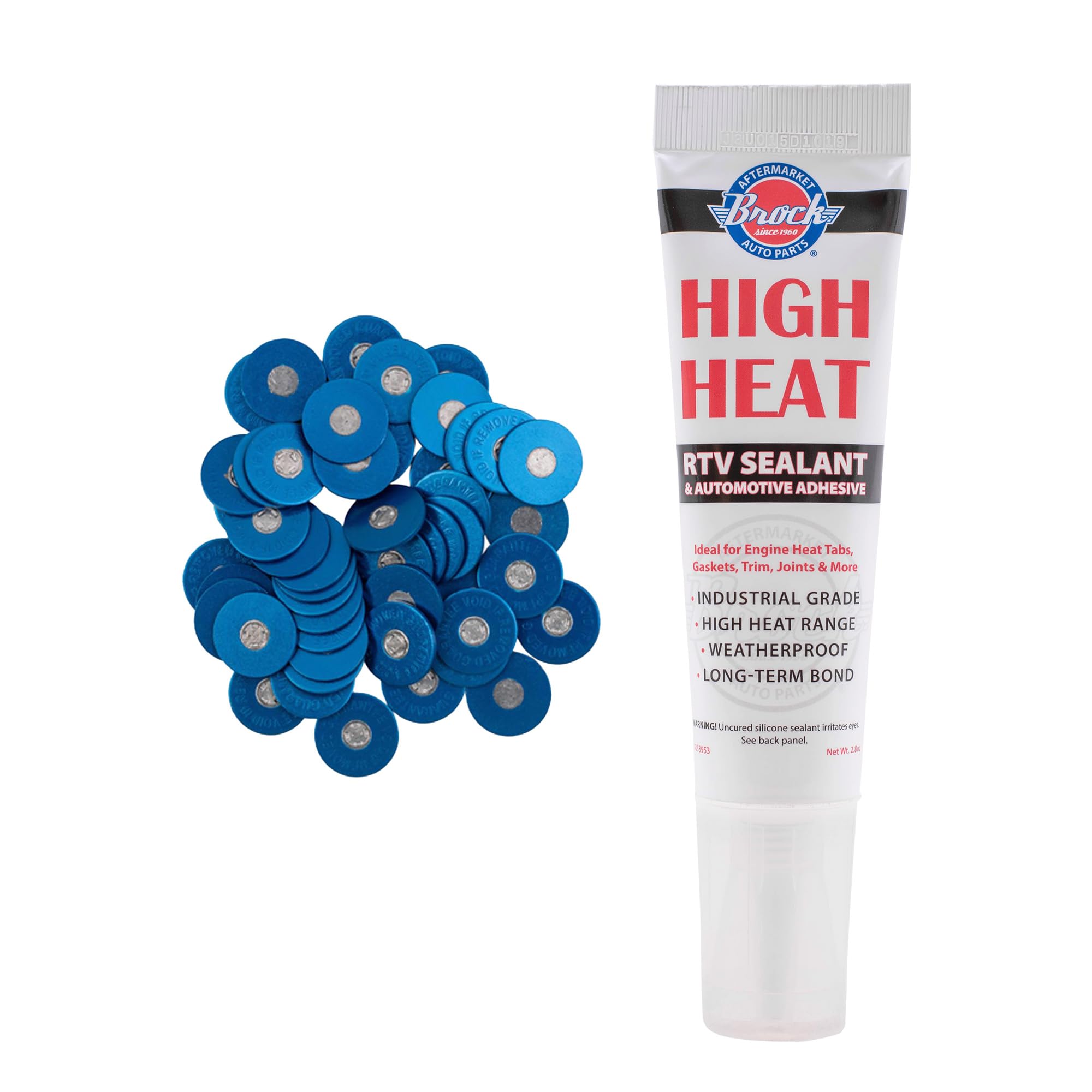 Brock Marine Engine Heat Tabs with High-Temperature Adhesive - 195-200°F/90-93°C Melting Point - 100 Count per Tube - Accurate Temperature Monitoring for Marine Engines, Boilers, and Industrial Equipment