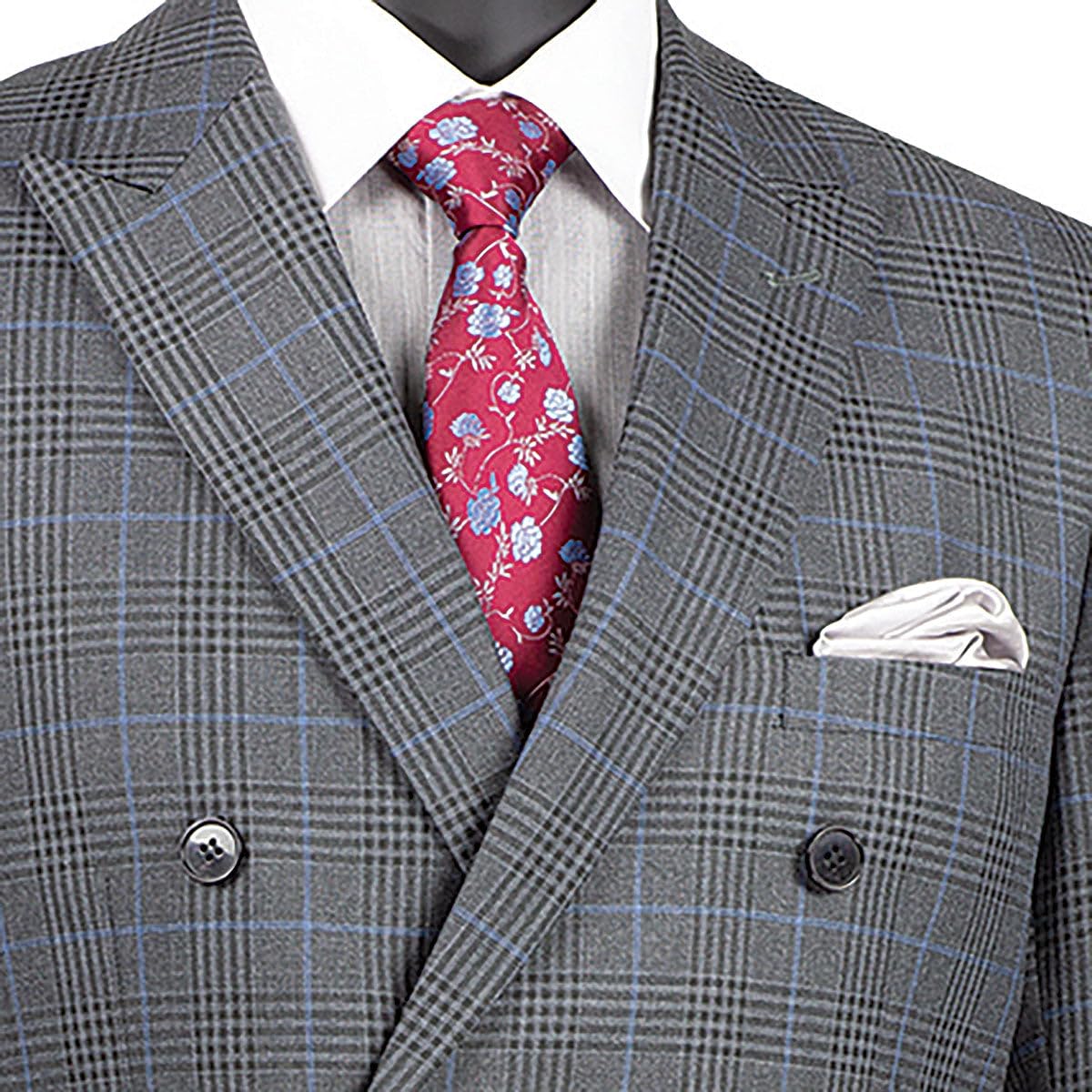 Hand Tailored 2-Piece Men's Glen Plaid Suit Set - Blazer & Dress Pants with Bonus Socks | Premium Wool Business Attire for Weddings, Office & Formal Events