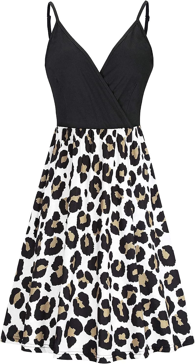 Elegant V-Neck Spaghetti Strap Casual Dress with Pockets - Perfect for Summer Outings, Beach Vacations & Date Nights