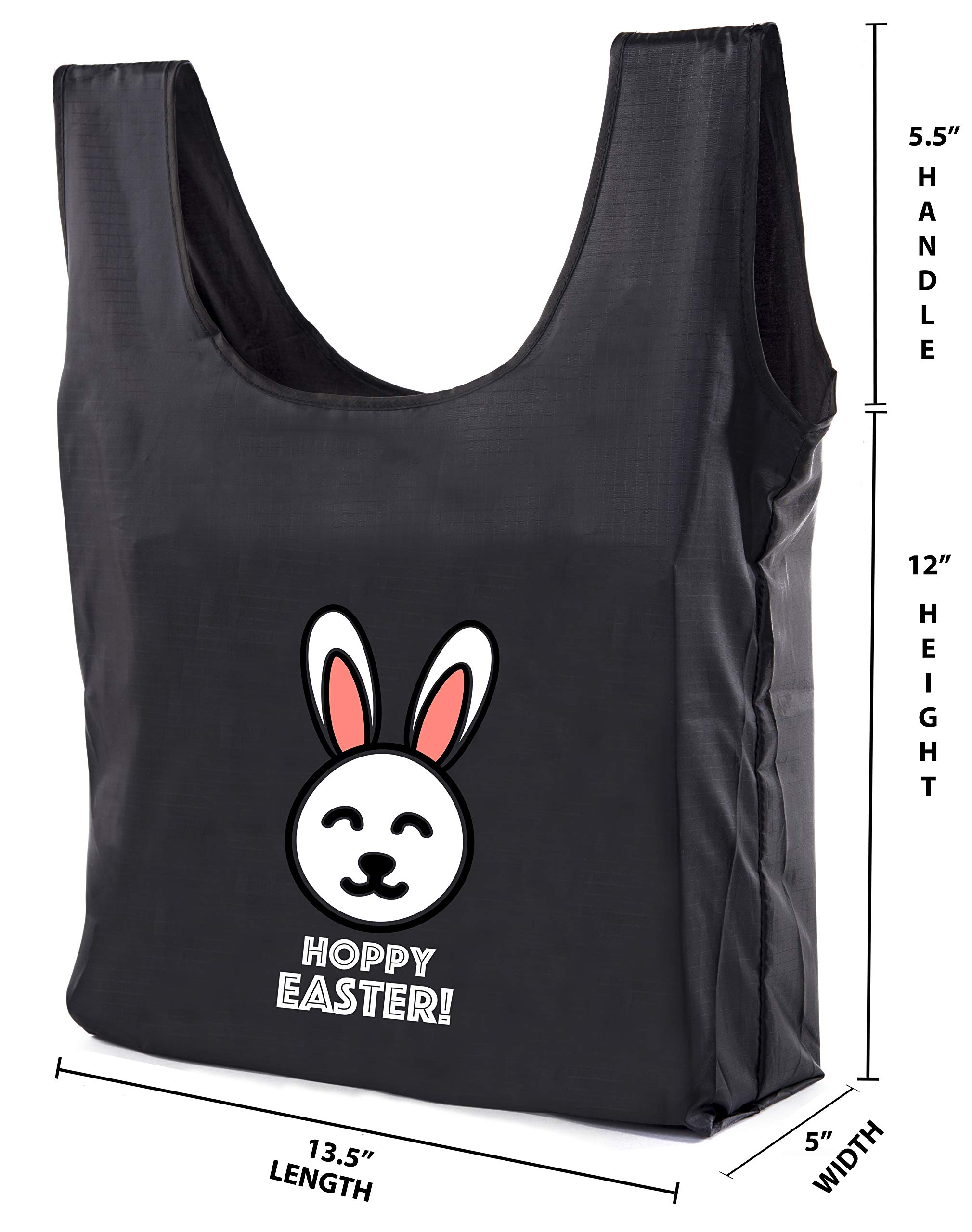 Easter Basket Bags - Bulk Reusable Grocery Tote Bags for Easter Egg Hunt & Spring Celebrations - Hoppy Easter Gift & Party Supplies - Perfect for Kids Easter Baskets, Egg Hunts & Spring Festivals