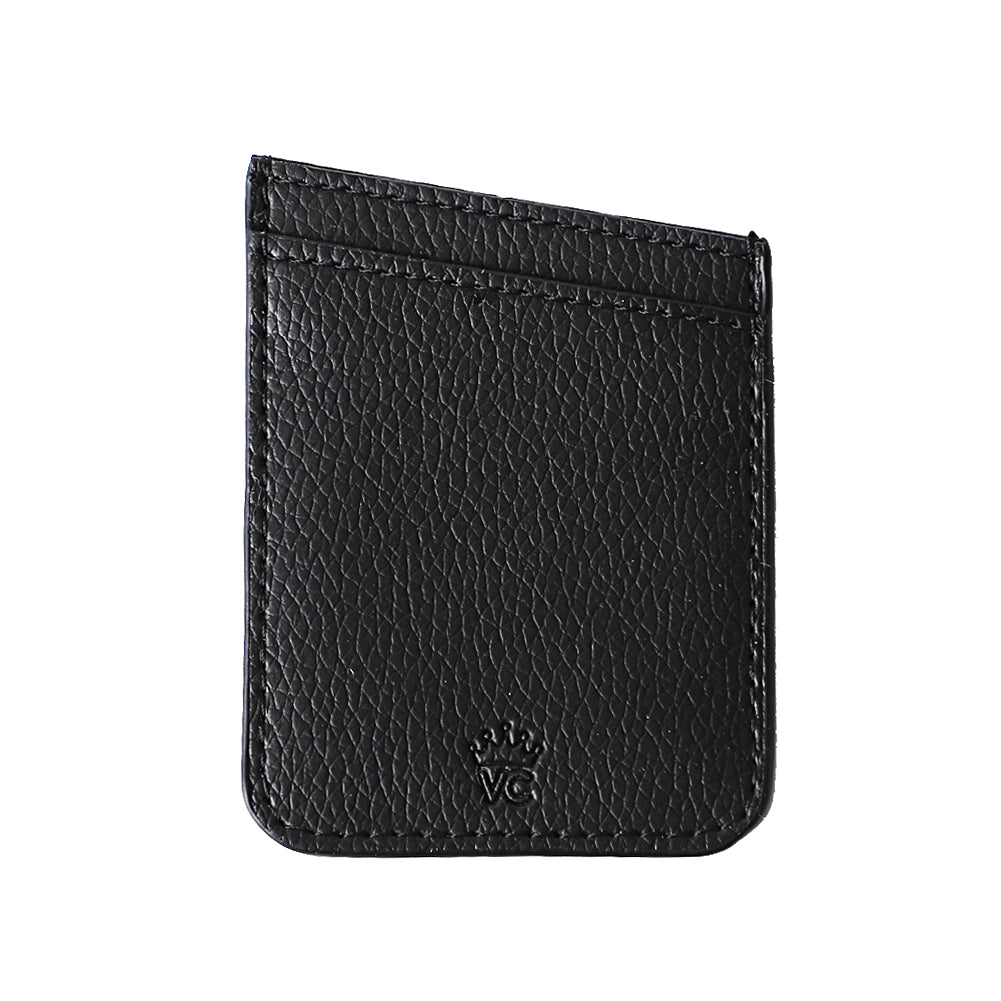Premium Black Leather Phone Wallet - RFID Blocking Card Holder for iPhone & Samsung - Slim & Secure for Travel, Shopping & Everyday Use