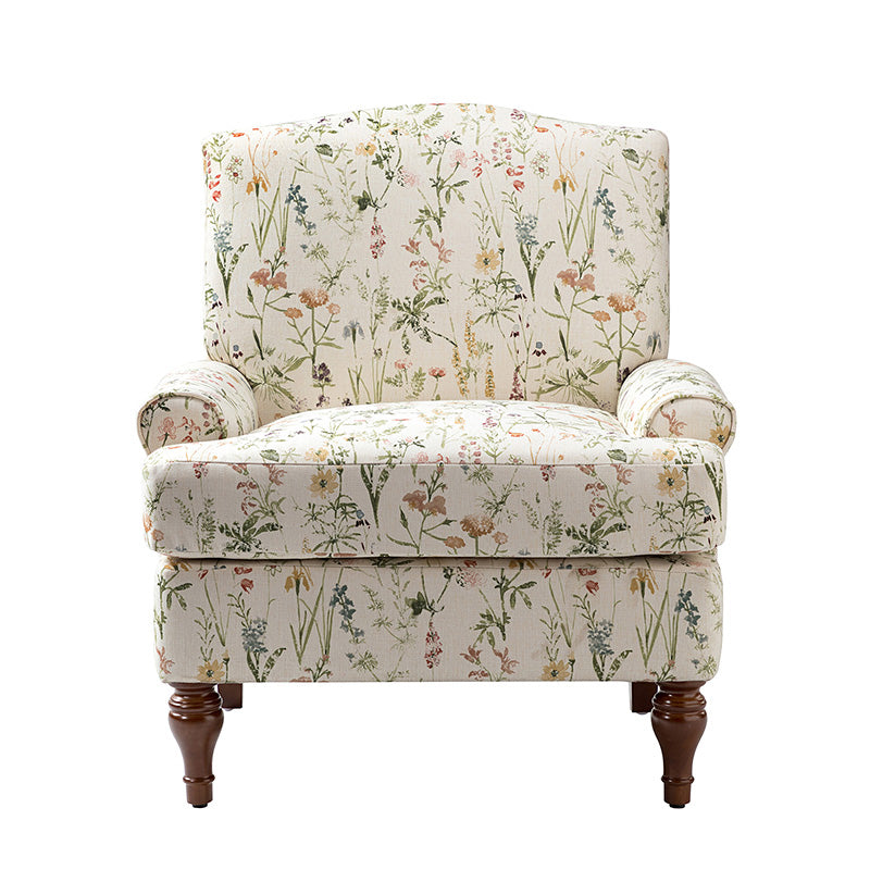 Dominik Armchair - Modern Accent Chair for Living Room, Bedroom & Office - Stylish Upholstered Lounge Chair with Wooden Legs - Perfect for Relaxing, Reading & Decor