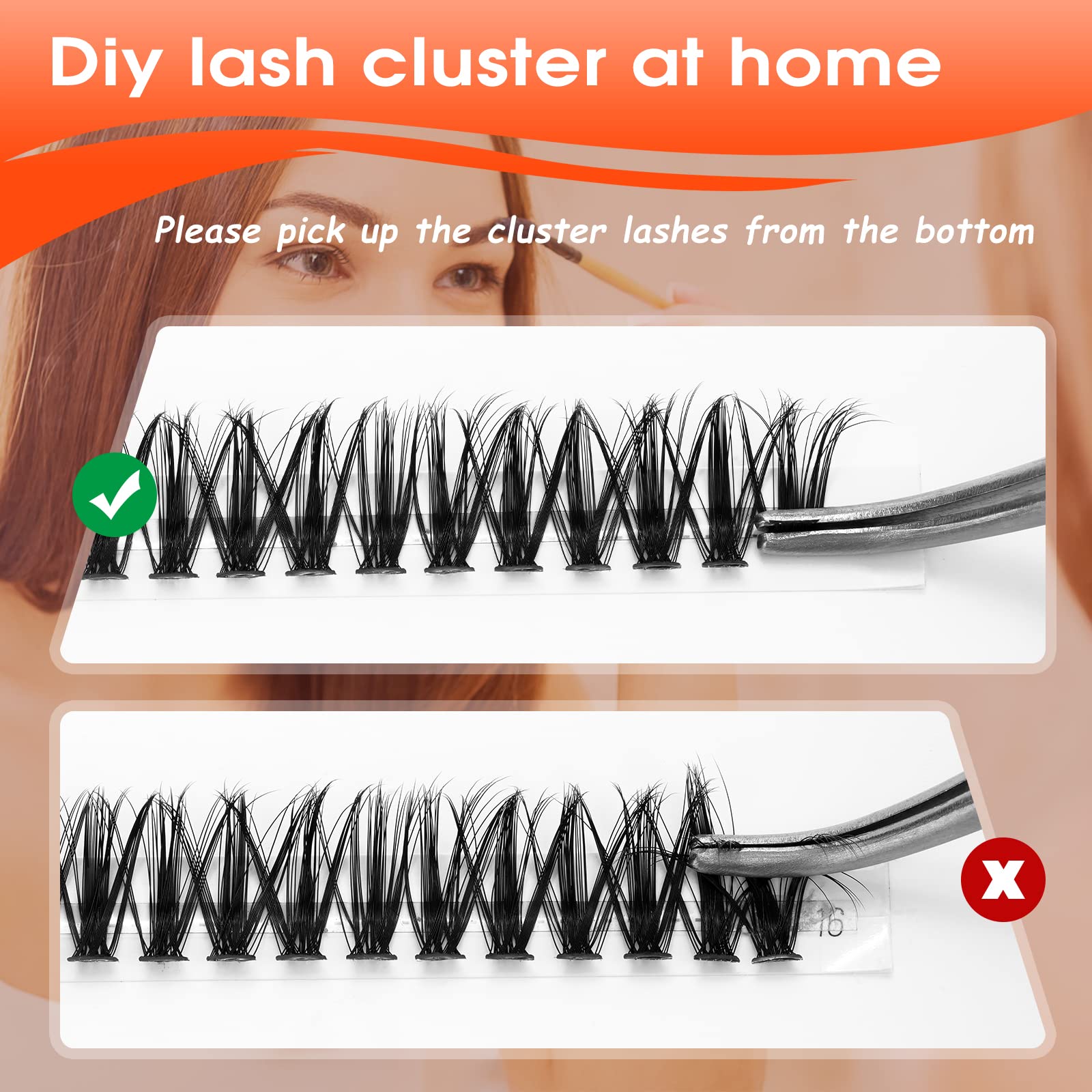 280 PCS DIY Individual Cluster Lashes - 30D & 40D D-Curl 8-15mm Reusable Soft Mini Eyelash Extensions for Natural Volume | Perfect for Home Use, Parties & Special Occasions