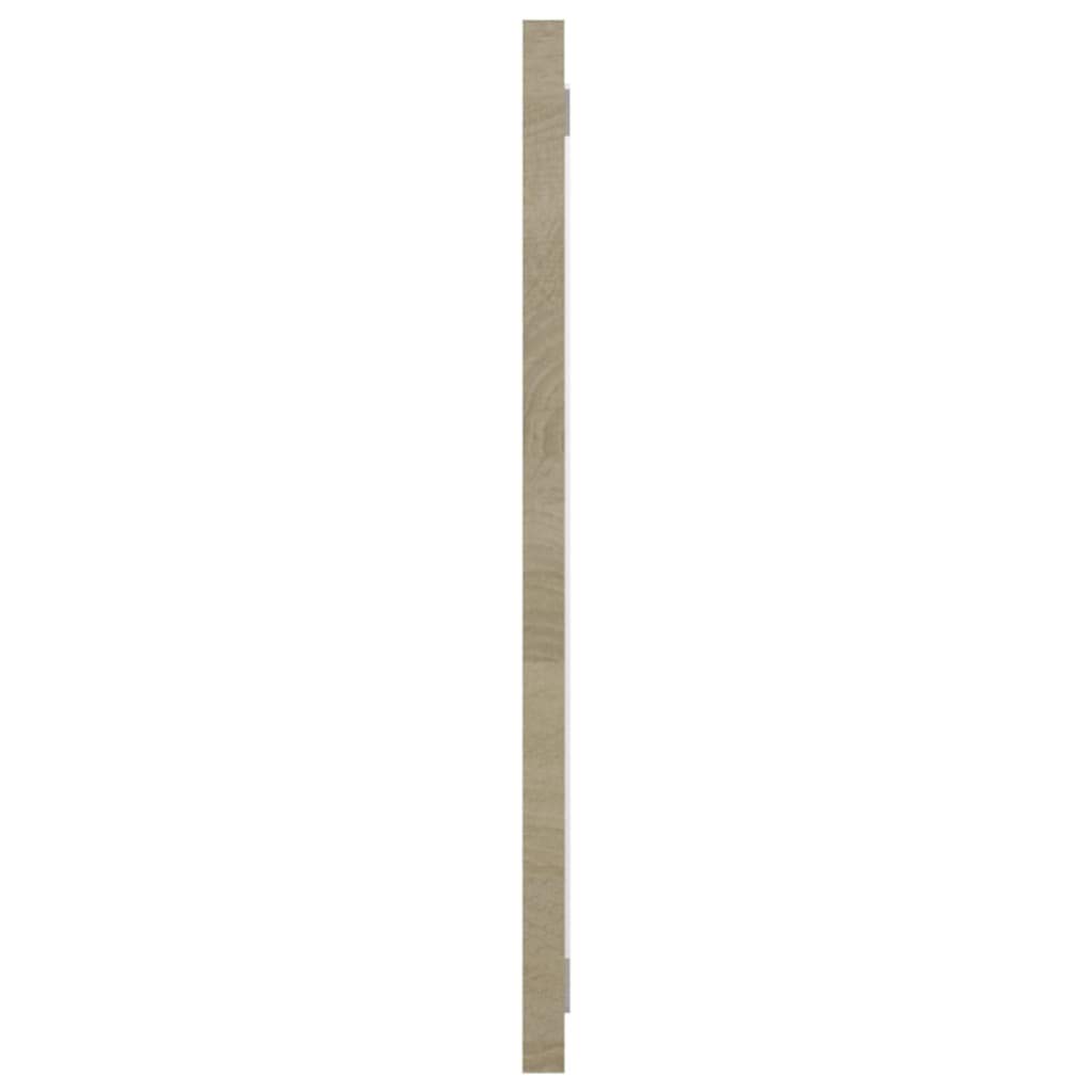 Sonoma Oak 35.4x14.6 Inch Contemporary Rectangle Wall Mirror - Bathroom Vanity Mirror & Living Room Decor - Durable Chipboard Frame - Perfect for Modern Homes, Bedrooms & Entryways