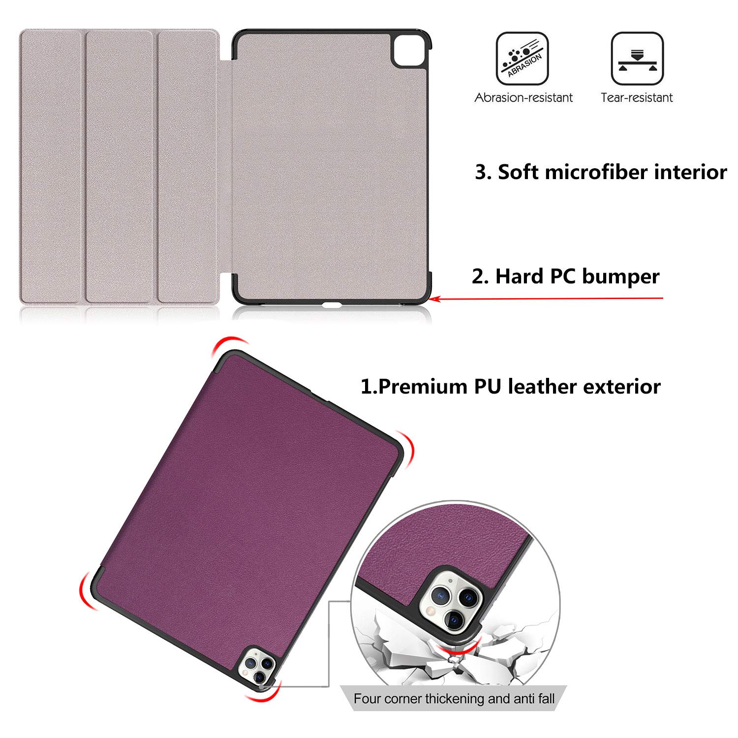 Premium Trifold Smart Case for Apple iPad Air 5th/4th Gen 10.9