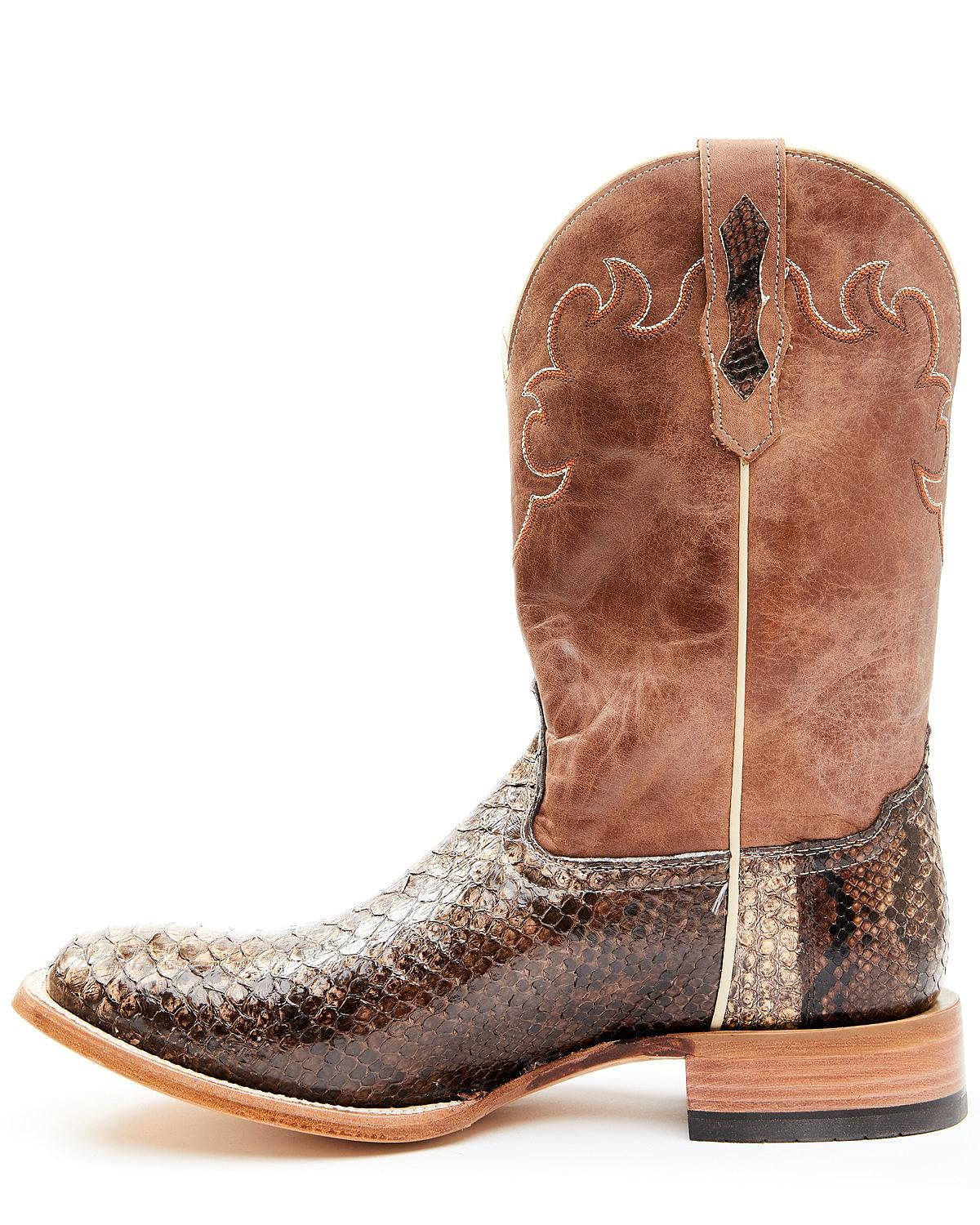 Cody James Men's Exotic Python Western Boots - Wide Square Toe Cowboy Boots for Men | Durable & Stylish for Rodeo, Country Music Festivals & Western Fashion