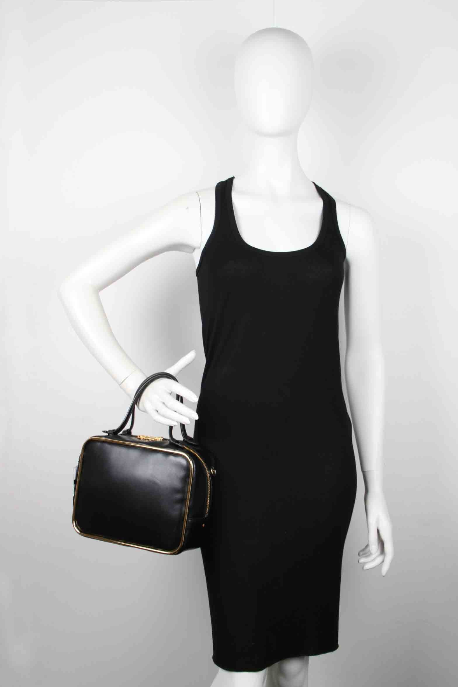 Stylish Halo Crossbody Satchel for Women - Fashionable Black & Gold Leather Shoulder Bag - Perfect for Work, Travel & Everyday Use