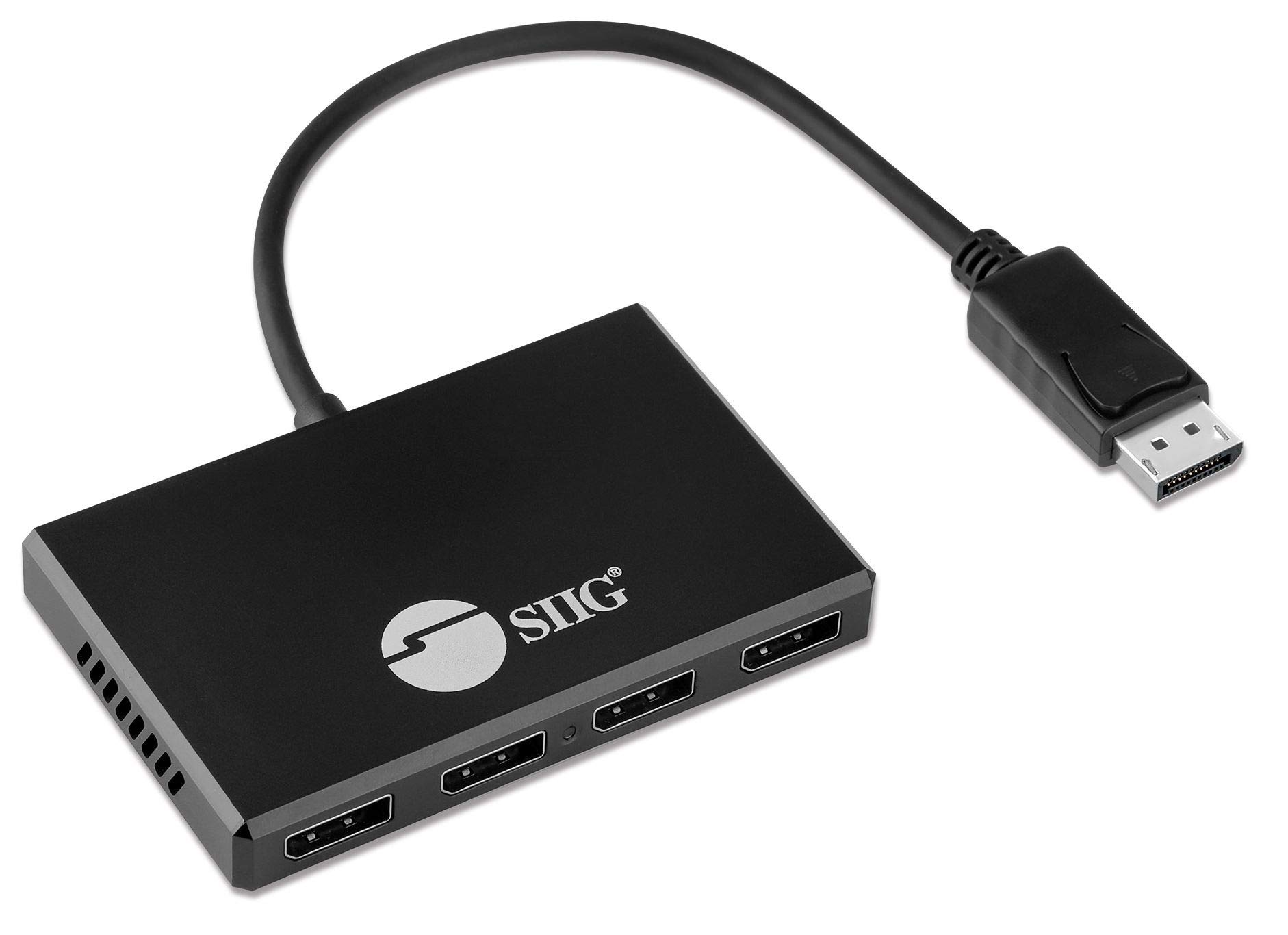 SIIG DisplayPort 1.4 MST Hub - 4K Video Splitter 1 Input 4 Output, Multi Stream Transport for Daisy Chain Monitors, PC Gaming & Office Workstations (Not Compatible with MacOS) - Model CE-DP0R11-S1 | Perfect for Multi-Monitor Setups, Home Office & Professional Workstations