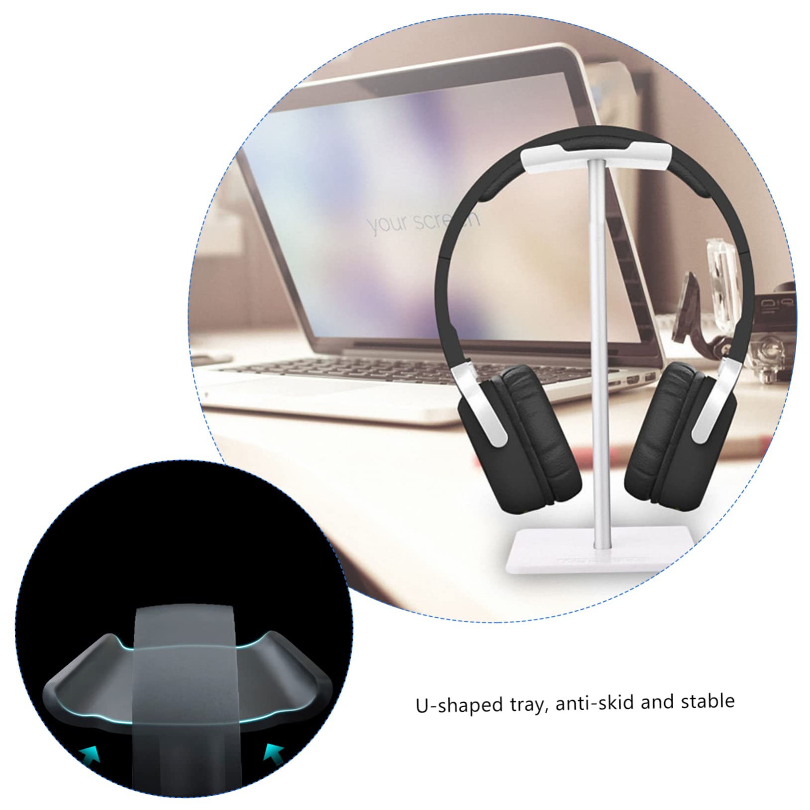 DOITOOL 2 Pack Premium Thickened Gaming Headphone Stand - Sturdy Headset Holder for Desk Display & Storage - Perfect for Gamers, Streamers & Office Use