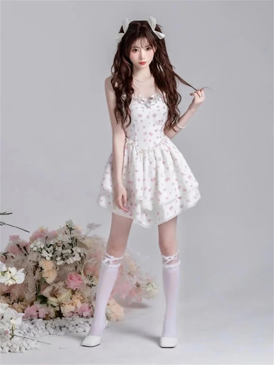 Elegant French Floral Lace Prom Dress - Sleeveless Summer Party Gown for Women | Perfect for Weddings, Cocktail Parties & Formal Events