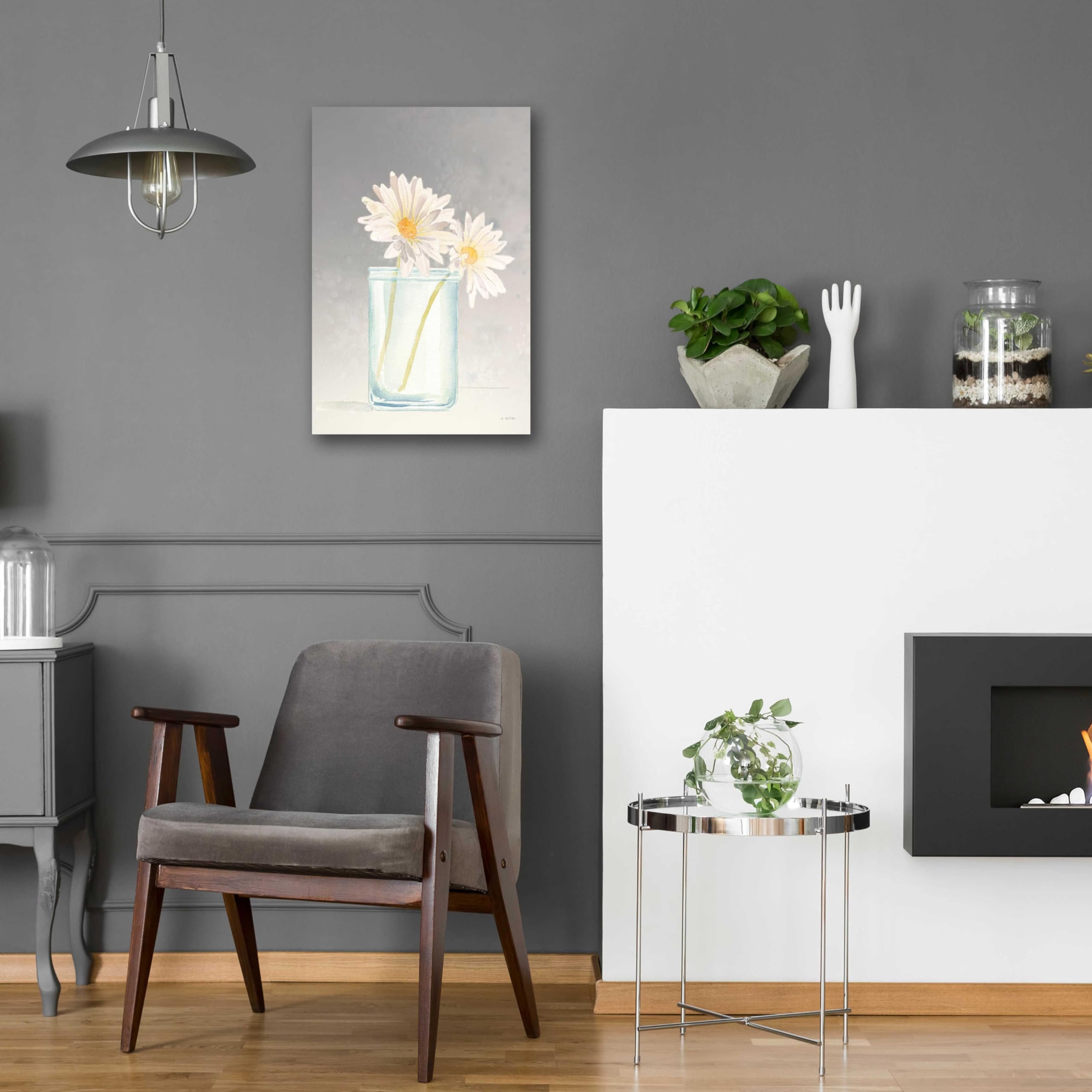 Tranquil Blossoms IV Acrylic Glass Wall Art by James Wiens - 16x24 Inches Modern Floral Painting for Living Room, Bedroom & Office Decor