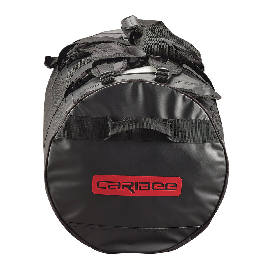 Caribee Kokoda 90L Waterproof Duffle Bag - Large Travel Duffel for Camping, Hiking & Outdoor Adventures - Black