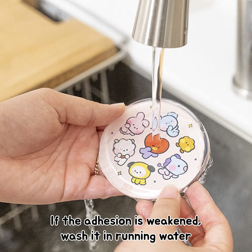 BT21 Original CHIMMY Multipurpose Adhesive Gel Pad - Reusable Sticky Putty for Dust Removal, Car Accessories & Desk Organization - Perfect for Home, Office & Vehicle Use