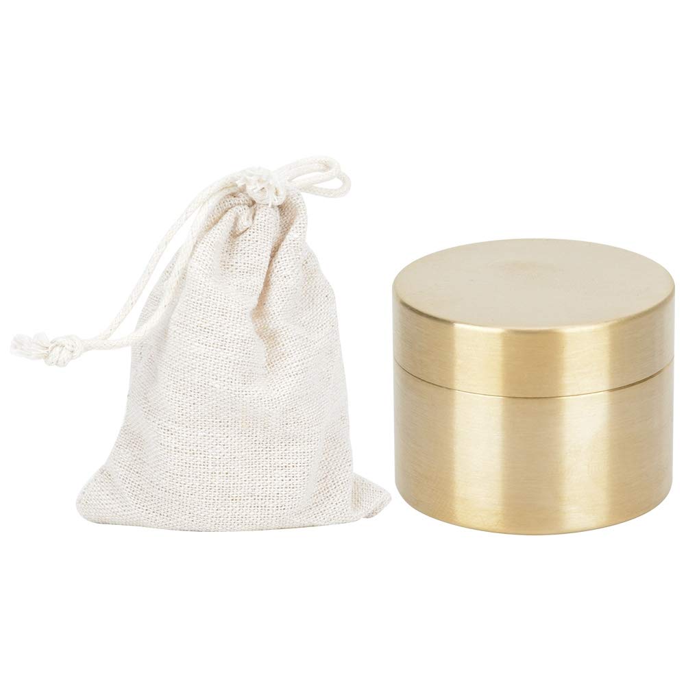 Keenso Mini Brass Pill Container - Waterproof, Dustproof, Sealed Metal Storage Box for Jewelry, Pills & Outdoor Essentials - Perfect for Travel, Hiking & Daily Use