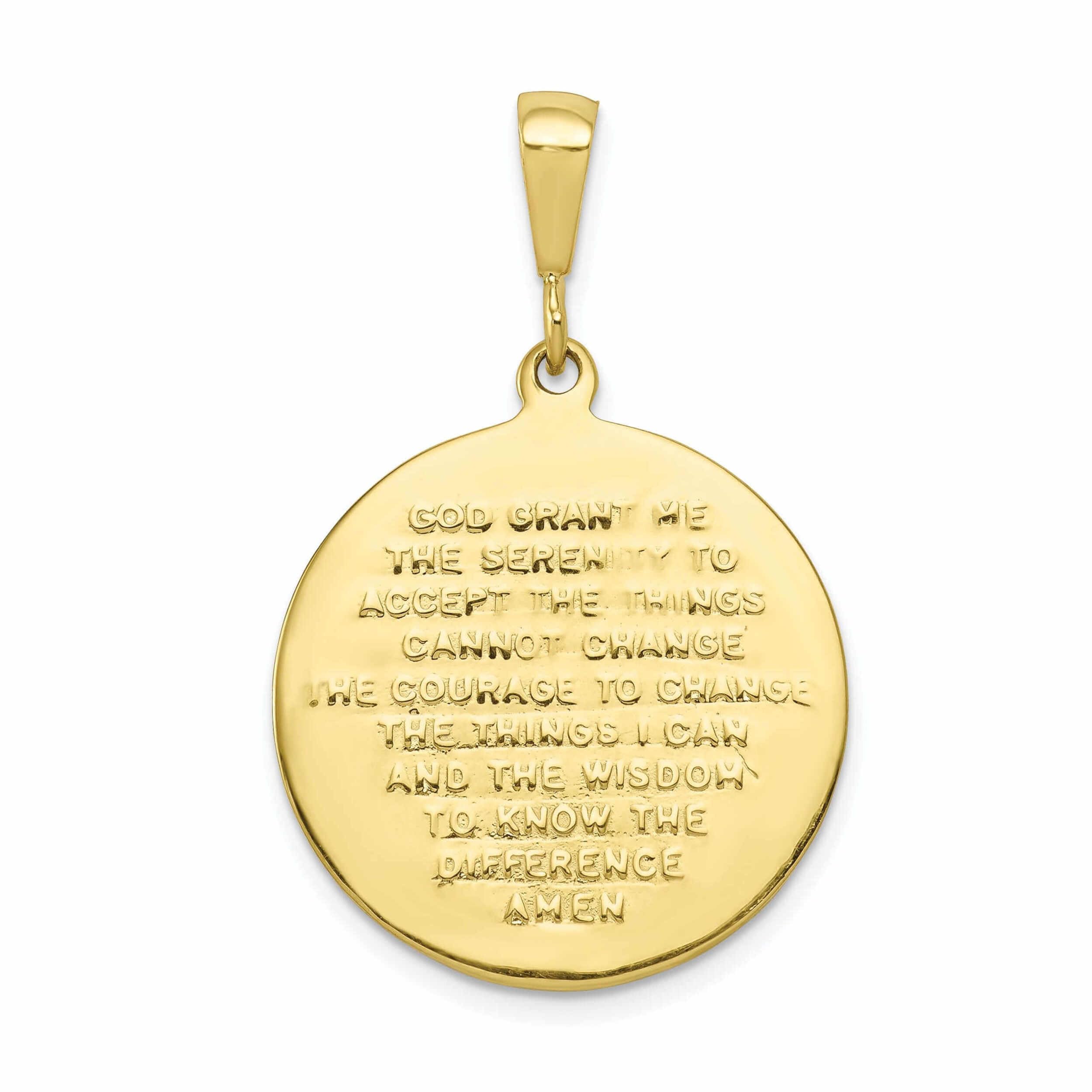 10k Yellow Gold Praying Hands Serenity Pendant Necklace - Religious Jewelry for Women, Inspirational Gift for Faith, Hope & Peace - Perfect for Church, Daily Wear & Special Occasions