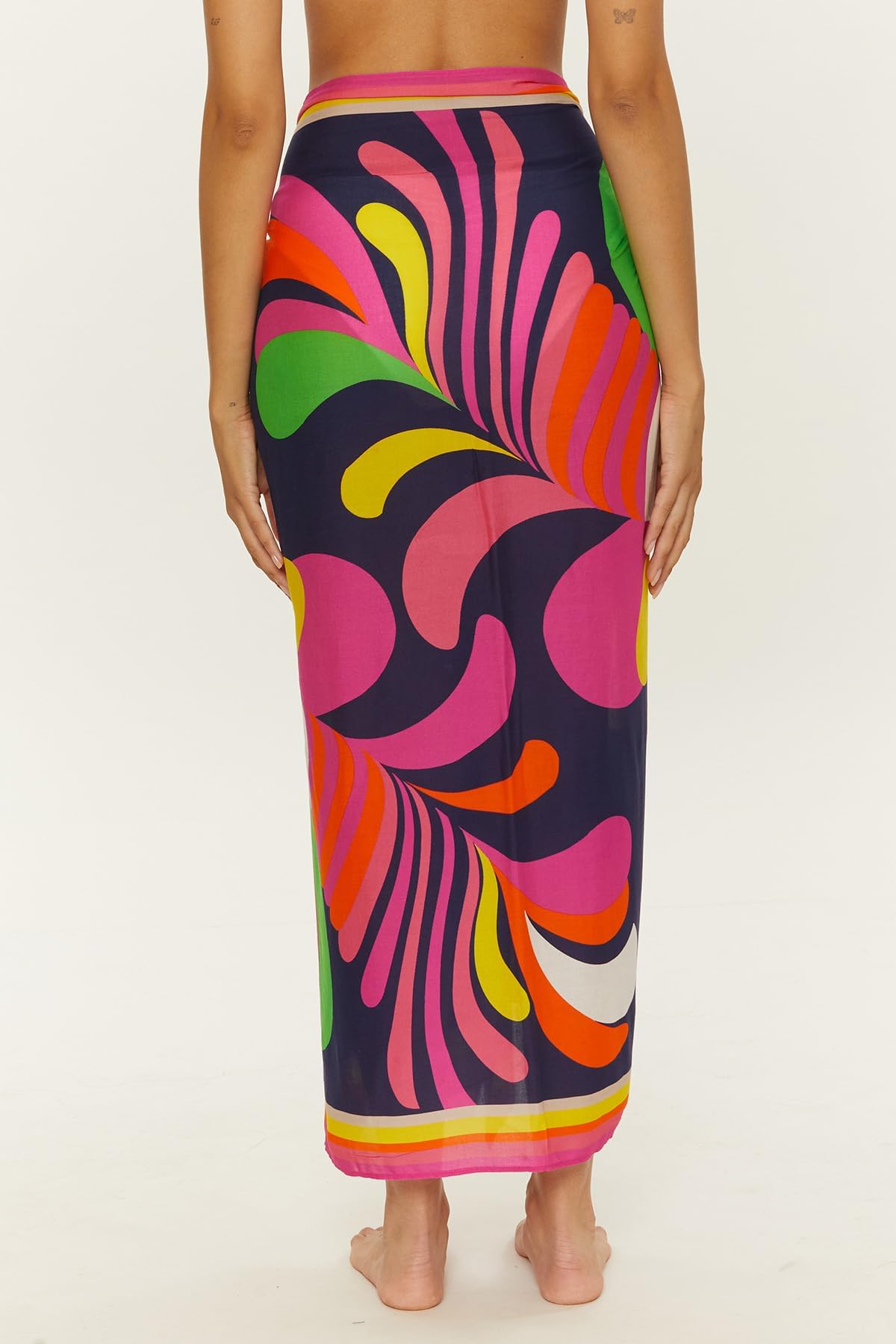 Trina Turk Women's West Palm Sarong - Stylish Casual Beach Cover Up for Summer, Swimwear, and Vacation | Perfect for Poolside, Beach Outings, and Resort Wear