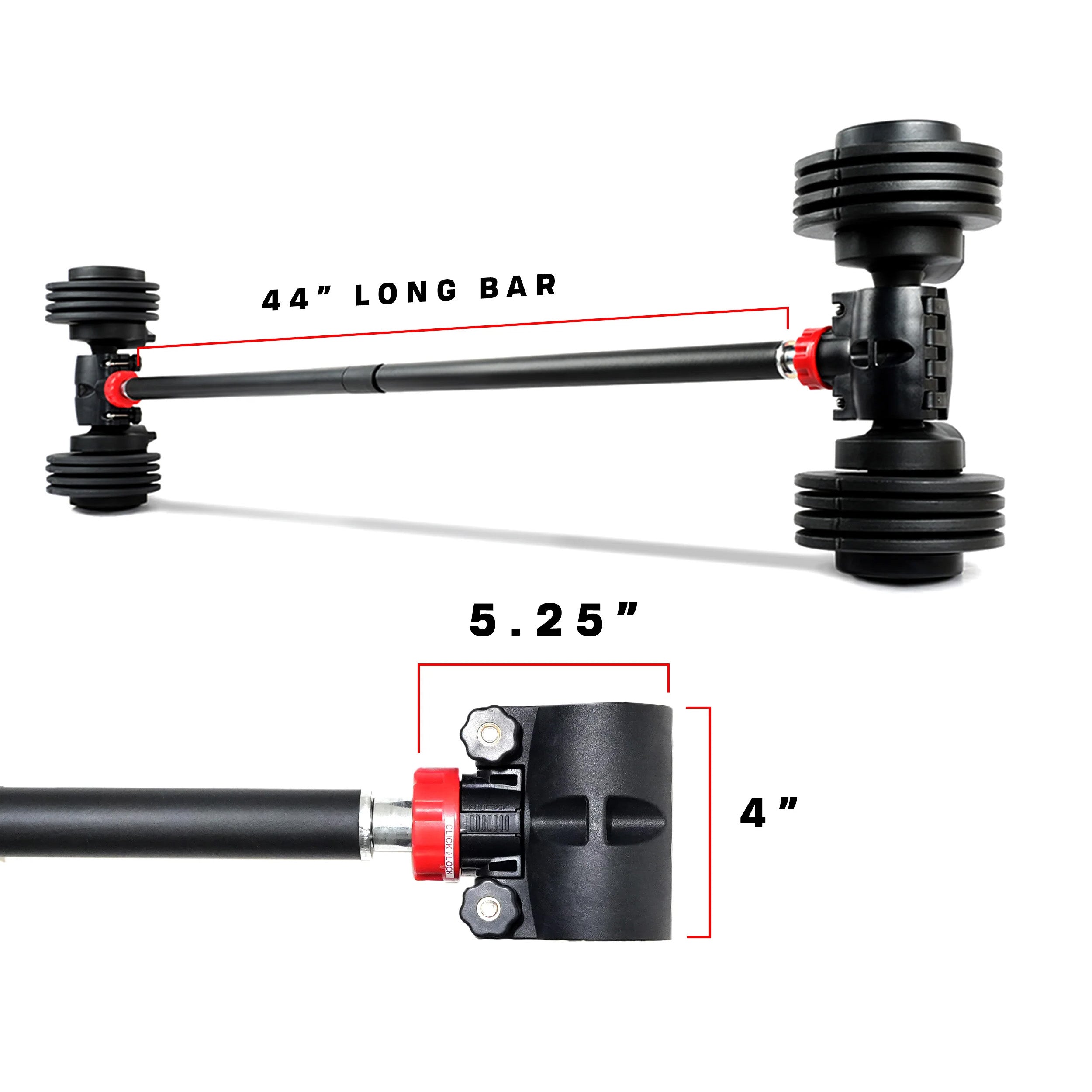 PRCTZ Adjustable Dumbbell Set with Barbell - 2x10-50 lbs Weight Plates & Stand for Home Gym Strength Training | Perfect for Full Body Workouts, Muscle Building & CrossFit Training