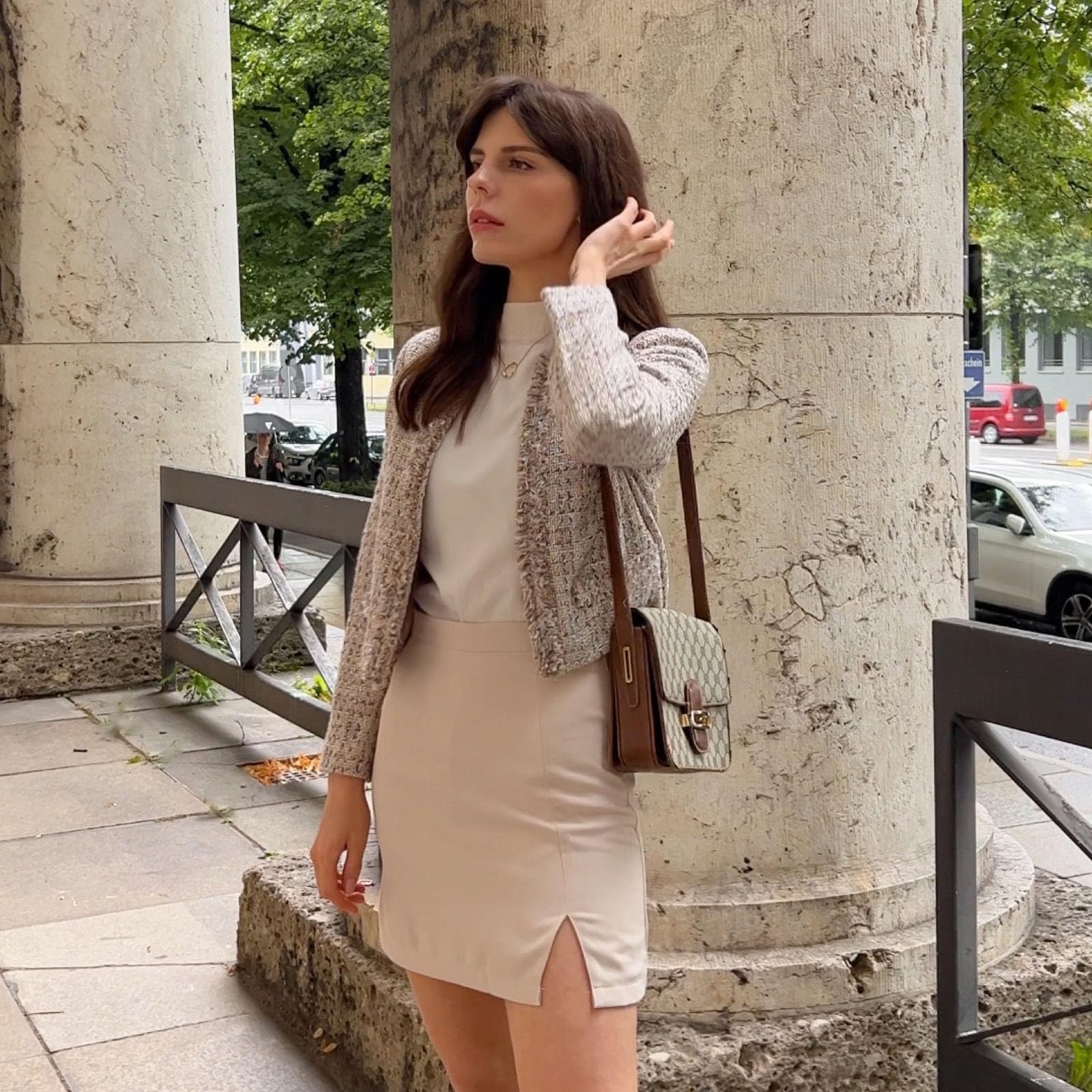 2025 Women's Classic Tweed Blazer - Long Sleeve Cropped Casual Work Jacket | Office Wear, Business Attire & Smart Casual Outfits for Professional Women