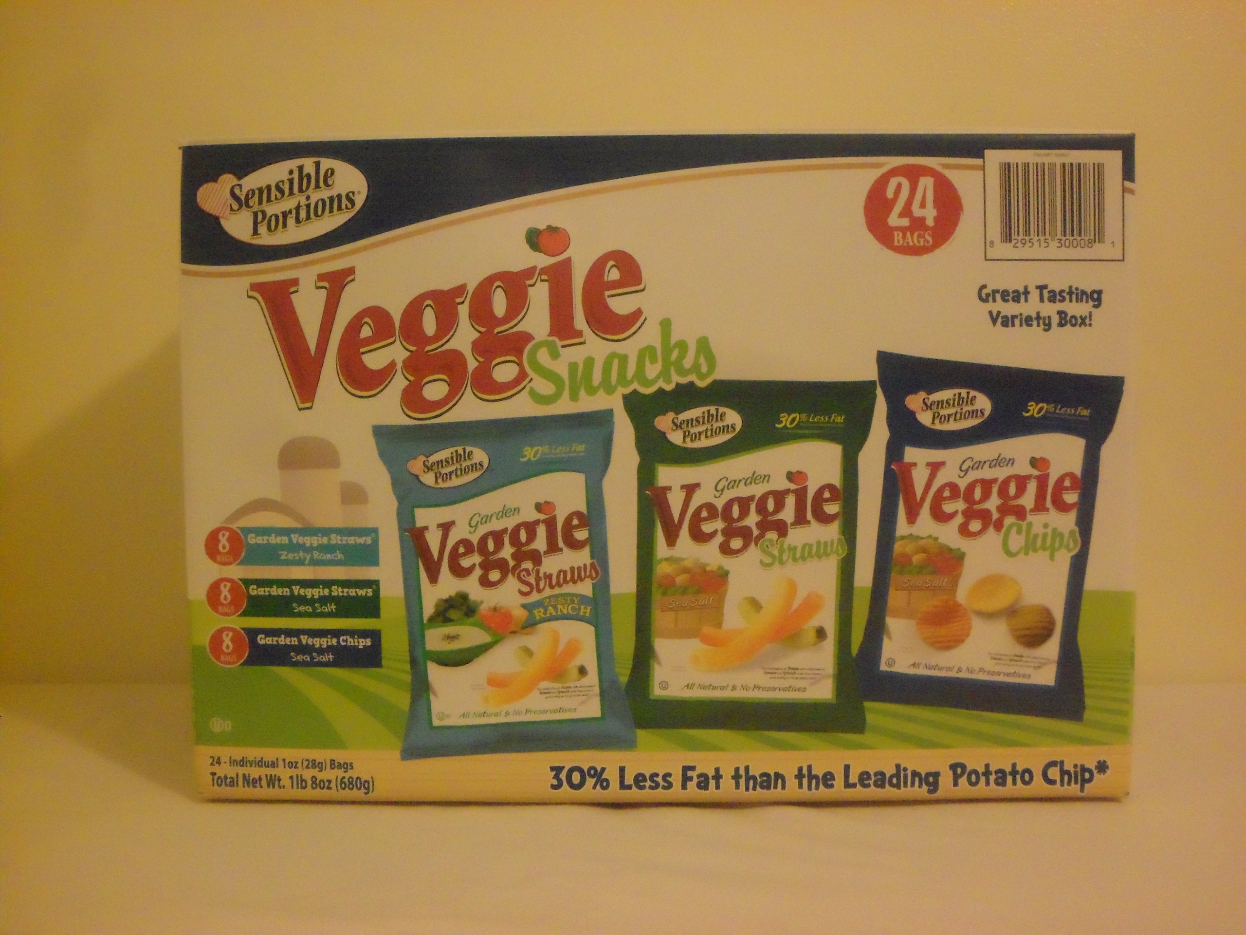 Sensible Portions Veggie Straws - 24 Count Bags of Healthy Baked Vegetable Snacks for Kids & Adults - Perfect for School Lunches, Parties, and On-the-Go Snacking
