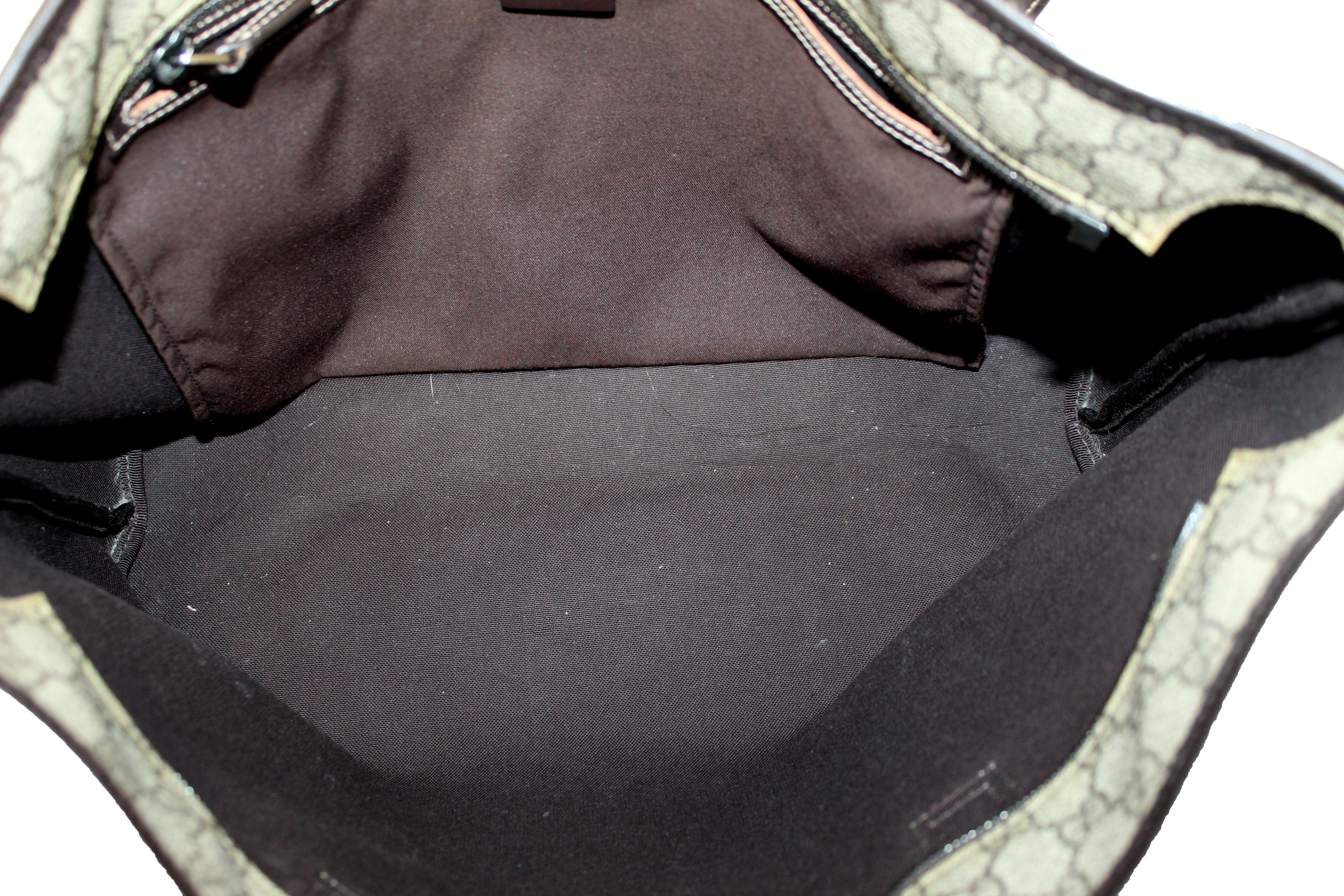 Authentic Gucci GG Supreme Brown Shoulder Tote Bag for Women - Luxury Designer Handbag for Work, Travel & Everyday Use