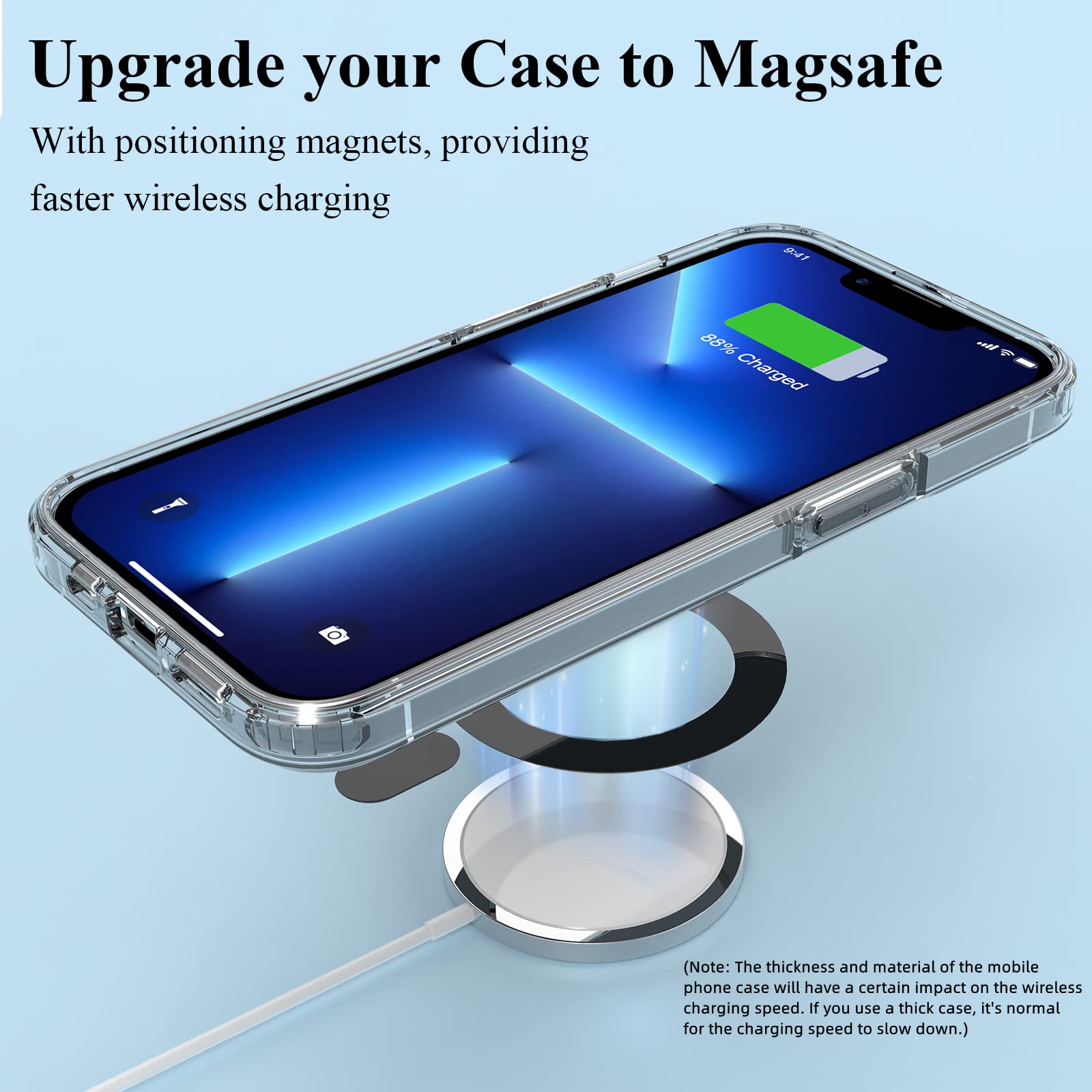 Universal MagSafe Ring - 2 Pack Magnetic Sticker Adapter for iPhone 16/15/14/13/12/11 Pro Max/Mini & Galaxy S25/S24/S23 - Compatible with Wireless Charging & MagSafe Accessories (Black) - Perfect for Car Mounts, Wallets & Phone Stands