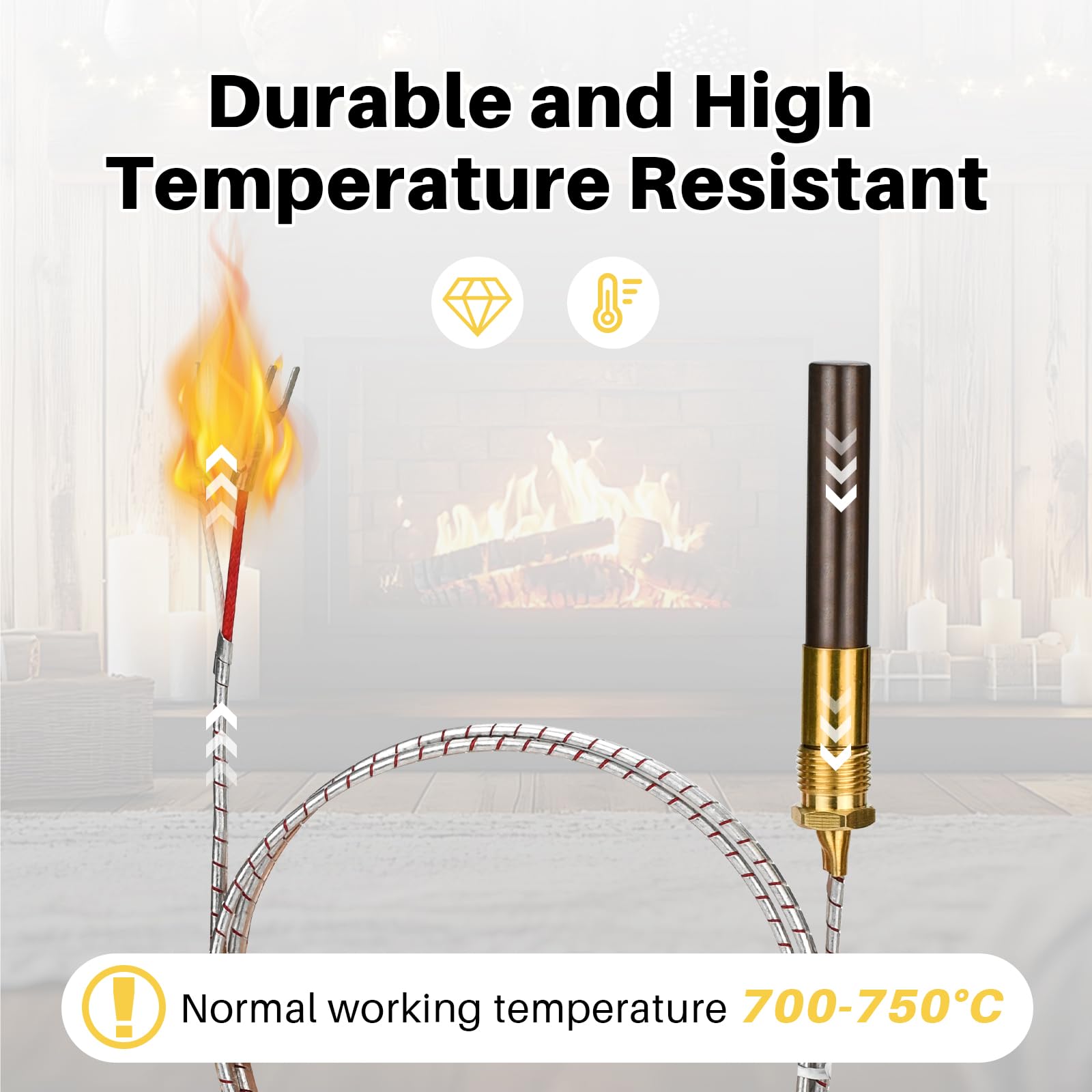 Pitco 60125501 Gas Fryer Thermocouple & Thermopile Replacement Kit - Compatible with Elite, Imperial, Frymaster, Dean Commercial Deep Fryers - Professional Restaurant & Kitchen Equipment Repair Parts for Gas Fryer Maintenance