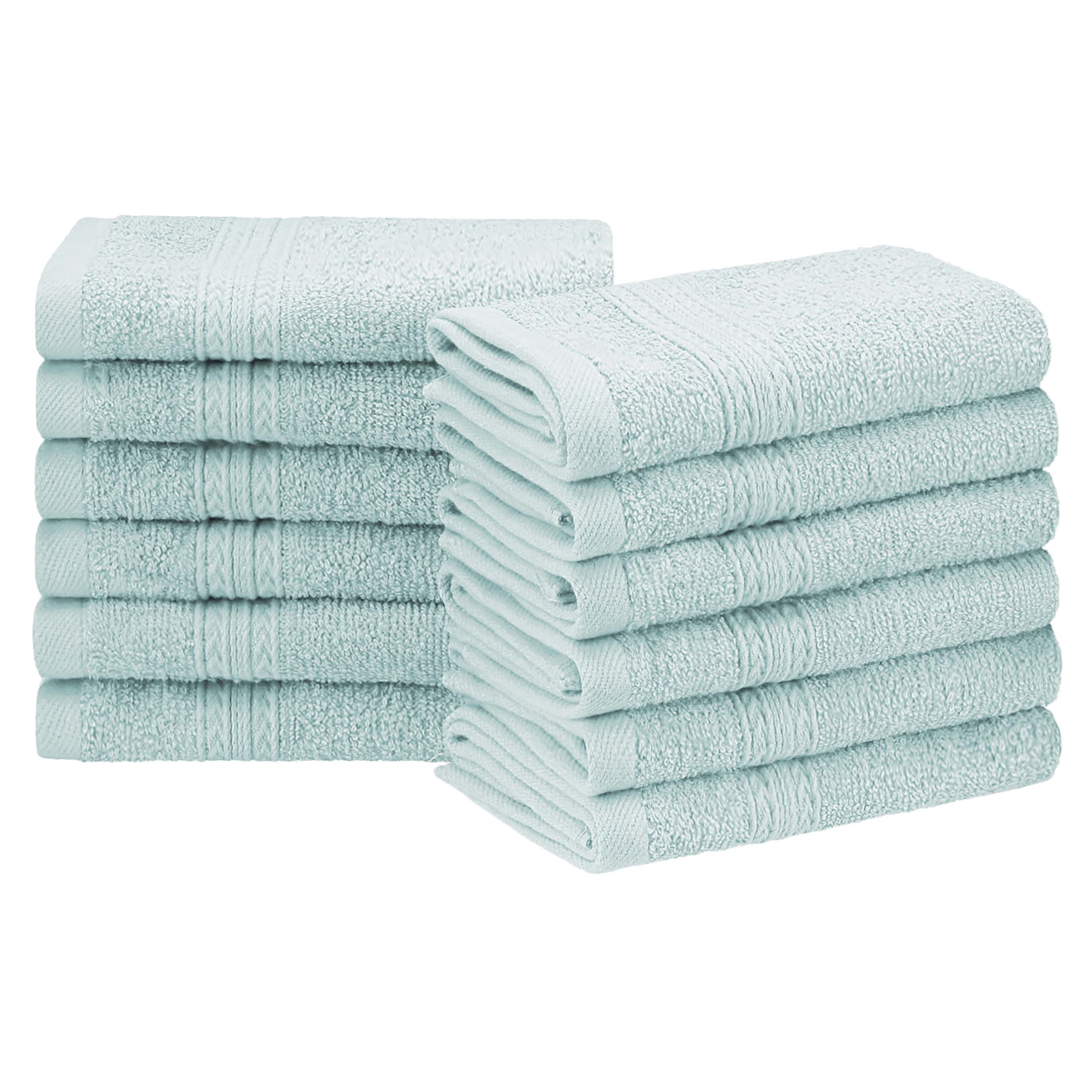 Organic Cotton 12-Piece Solid Face Towel Set | Eco-Friendly, Soft & Absorbent | Perfect for Spa, Gym, Travel & Home Use