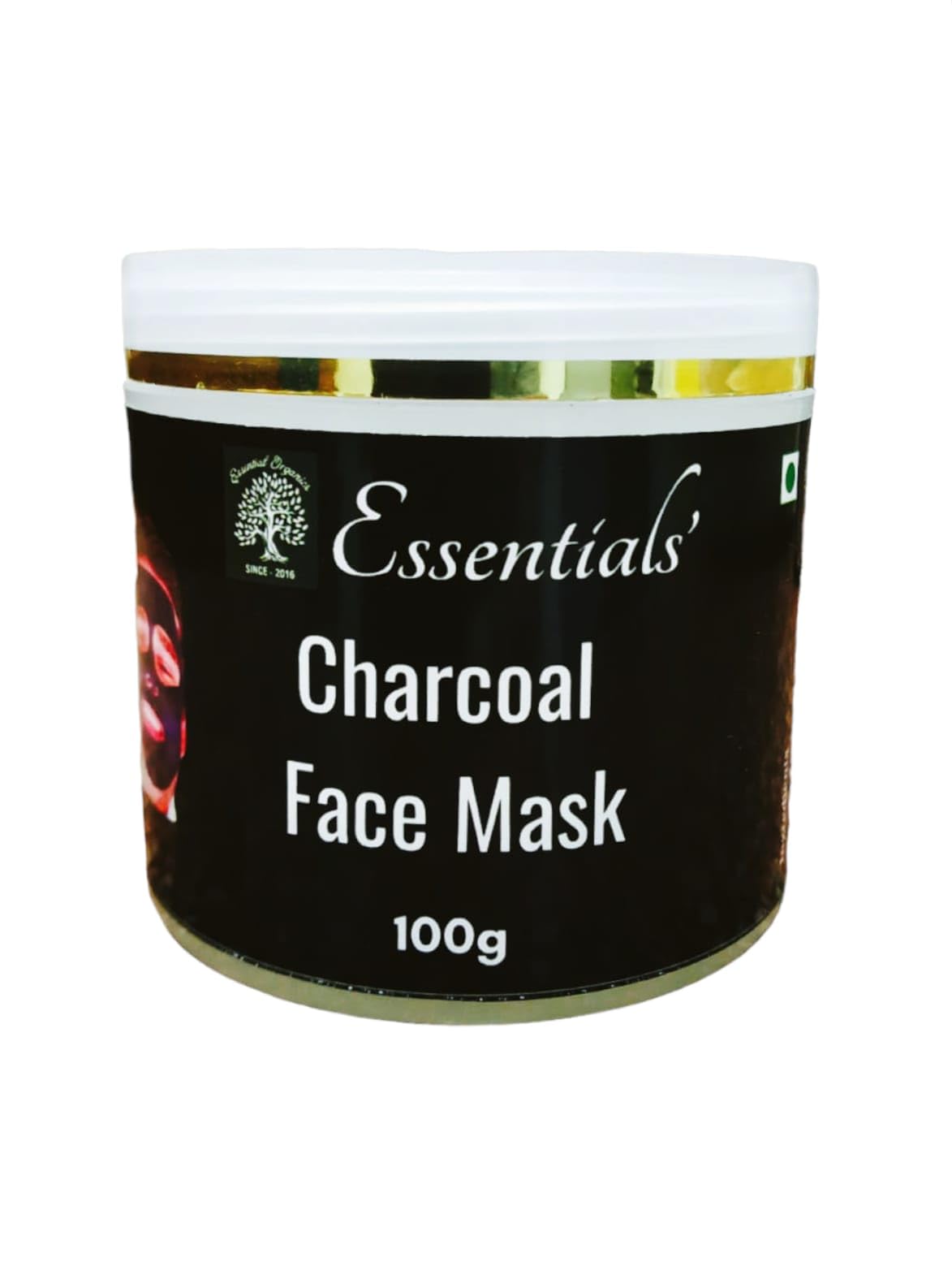 Natural Handmade Activated Charcoal Face Mask for Oily & Acne-Prone Skin - 100g with Bamboo Charcoal & Bentonite Clay - Enriched with Almond Oil & Vitamin E - Deep Cleansing & Detoxifying for Clearer Skin - Perfect for Daily Skincare Routine & Spa Treatments